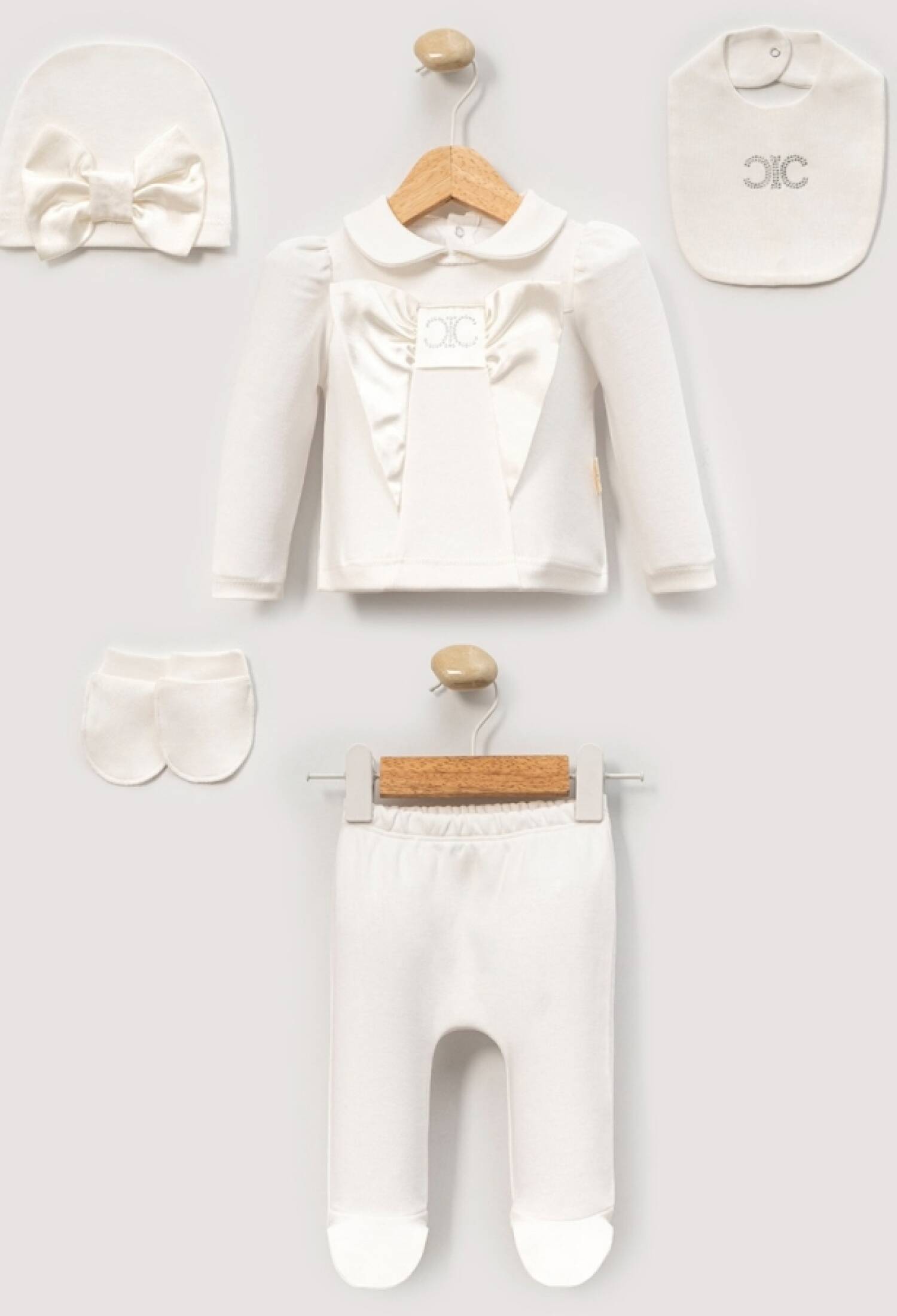 Taş Nakışlı Kız Bebe 5li Set - Brand: CAYZEN - Kids & Bby Clothes From Peralane Kids Turkey