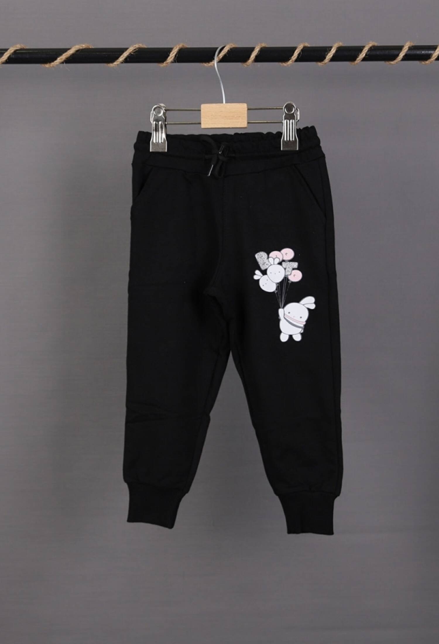 Tavşan Baskılı Kız Tek Alt - Brand: CARİBOU - Kids & Bby Clothes From Peralane Kids Turkey