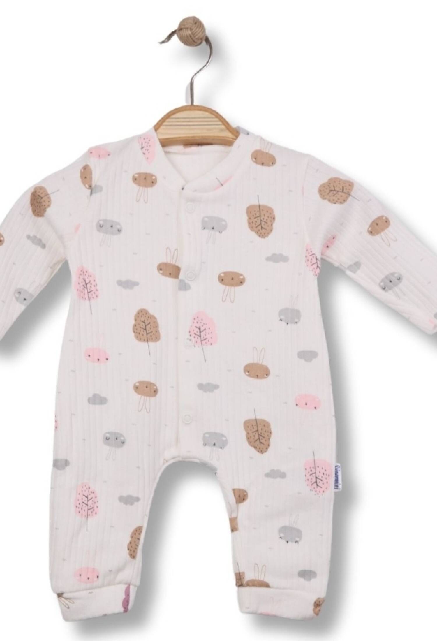 Tavşan Desenli Raporlu Kız Bebe Tulum - Brand: SÜPERMİNİ - Kids & Bby Clothes From Peralane Kids Turkey