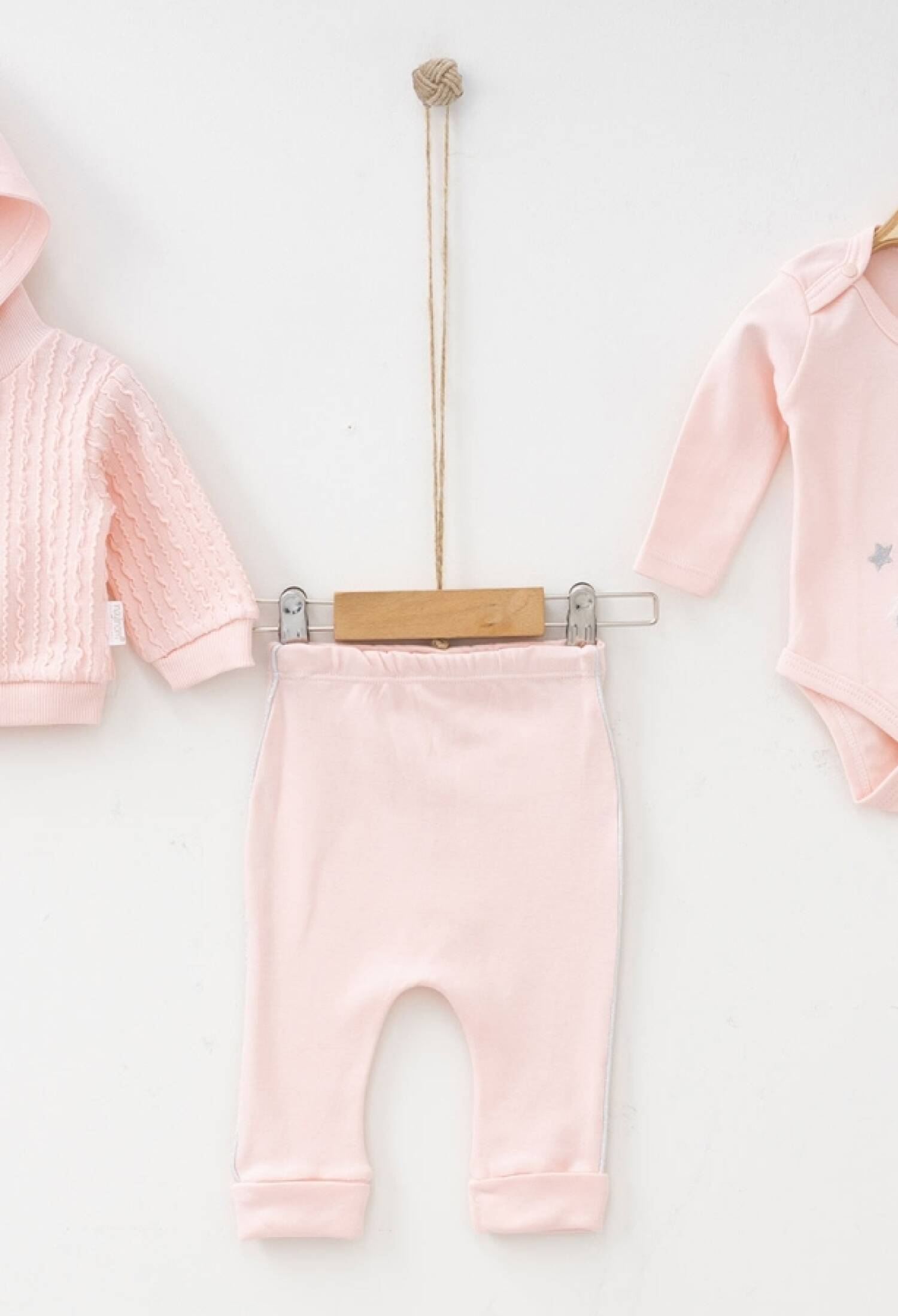 Tavşan Nakışlı Hırkalı Üçlü Kız Bebe Takım - Brand: NAYINOM - Kids & Bby Clothes From Peralane Kids Turkey