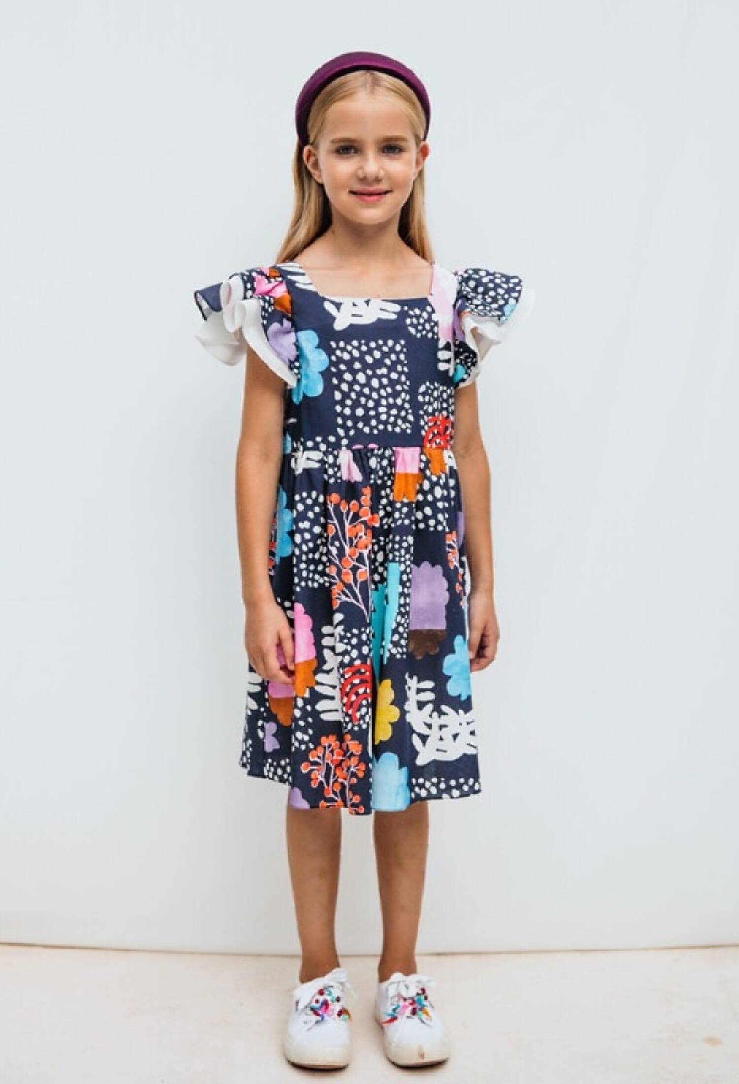 Toptan Kız Çocuk Desenli Elbise 4-12Y 1083-DSL0188 - 1083-DSL0188 - Brand: Sheshe - Kids & Bby Clothes From Peralane Kids Turkey