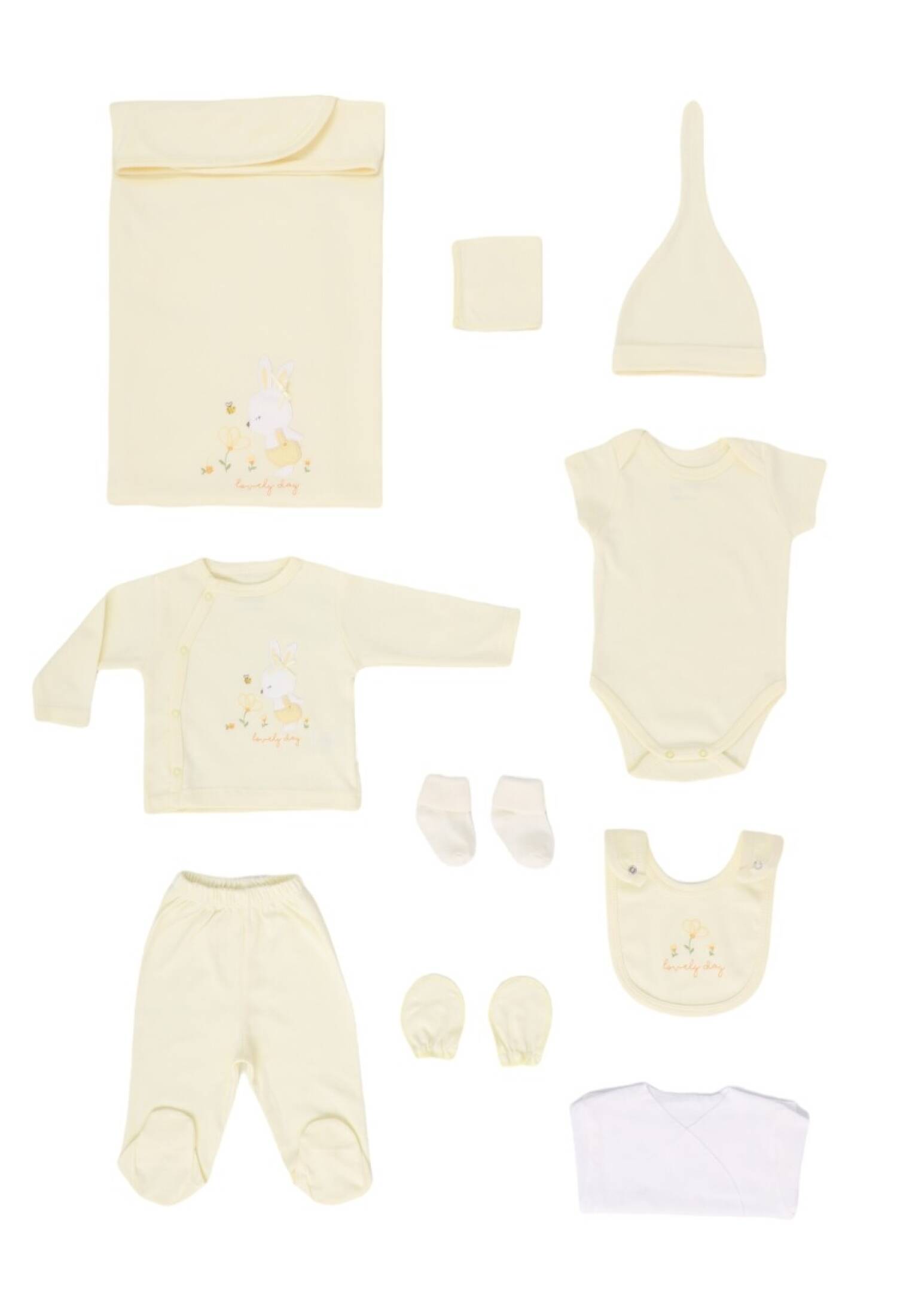 Toptan Unisex Bebek 10'lu Yenidoğan Takım 0-3M 2020-10076 - 2020-10076 - Brand: Bebitof - Kids & Bby Clothes From Peralane Kids Turkey