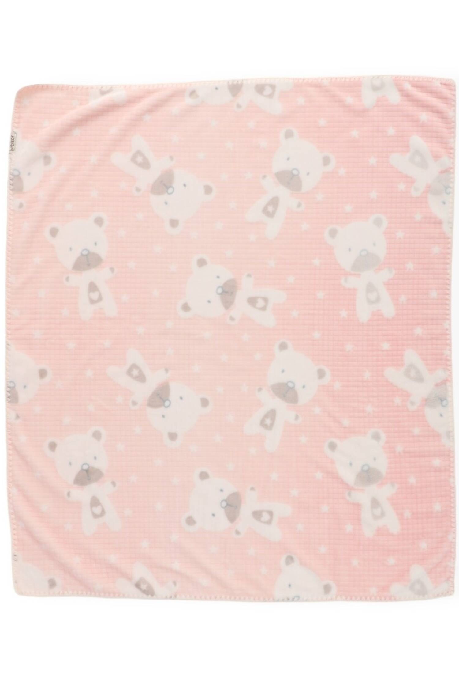 Toptan Unisex Bebek Süs Dikişli Ayıcıklı Battaniye 107x87 2020-95083 - 2020-95083 - Brand: Bebitof - Kids & Bby Clothes From Peralane Kids Turkey