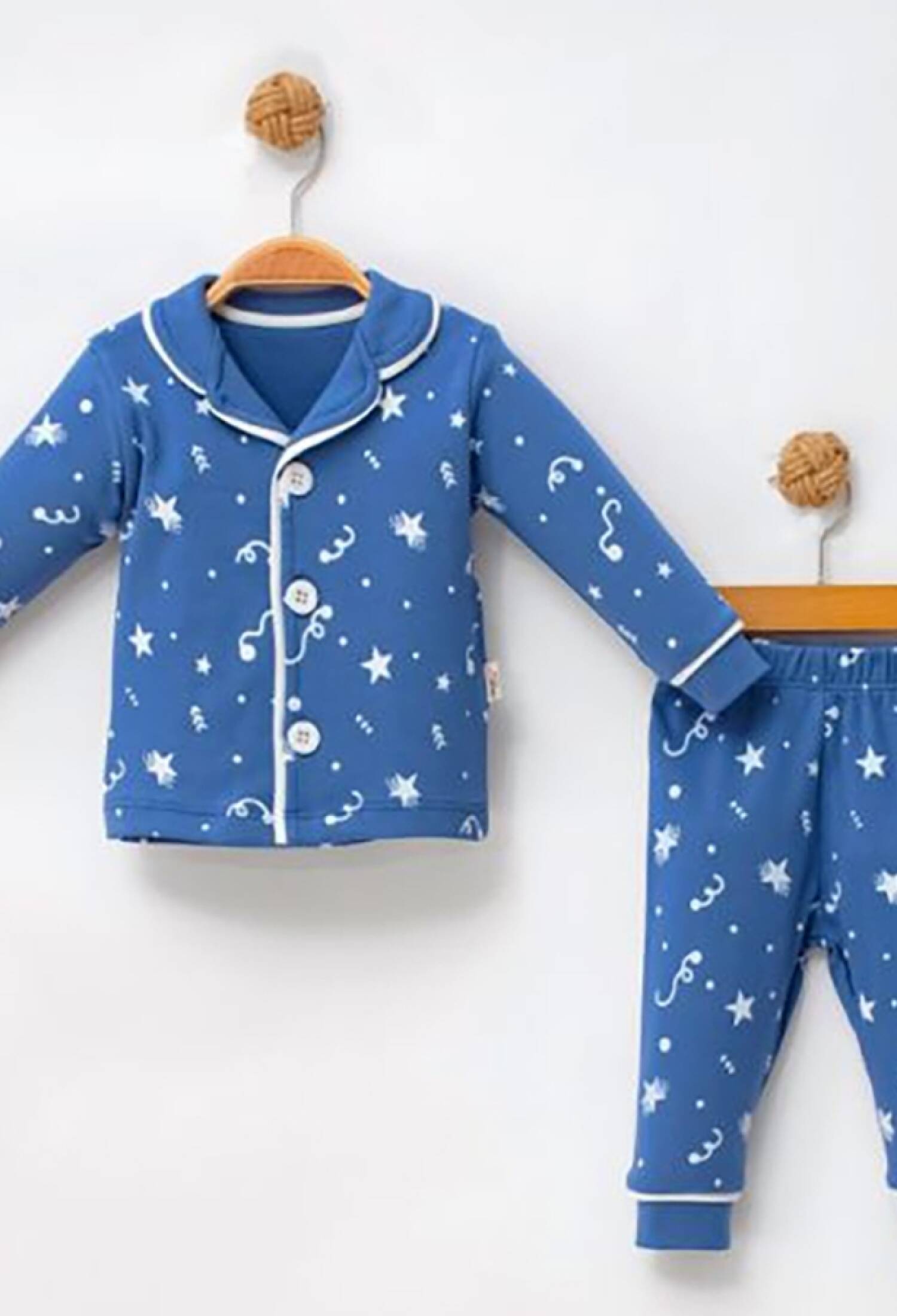 Yıldız Desenli Unisex Pijama Takım - Brand: DOLAŞ - Kids & Bby Clothes From Peralane Kids Turkey