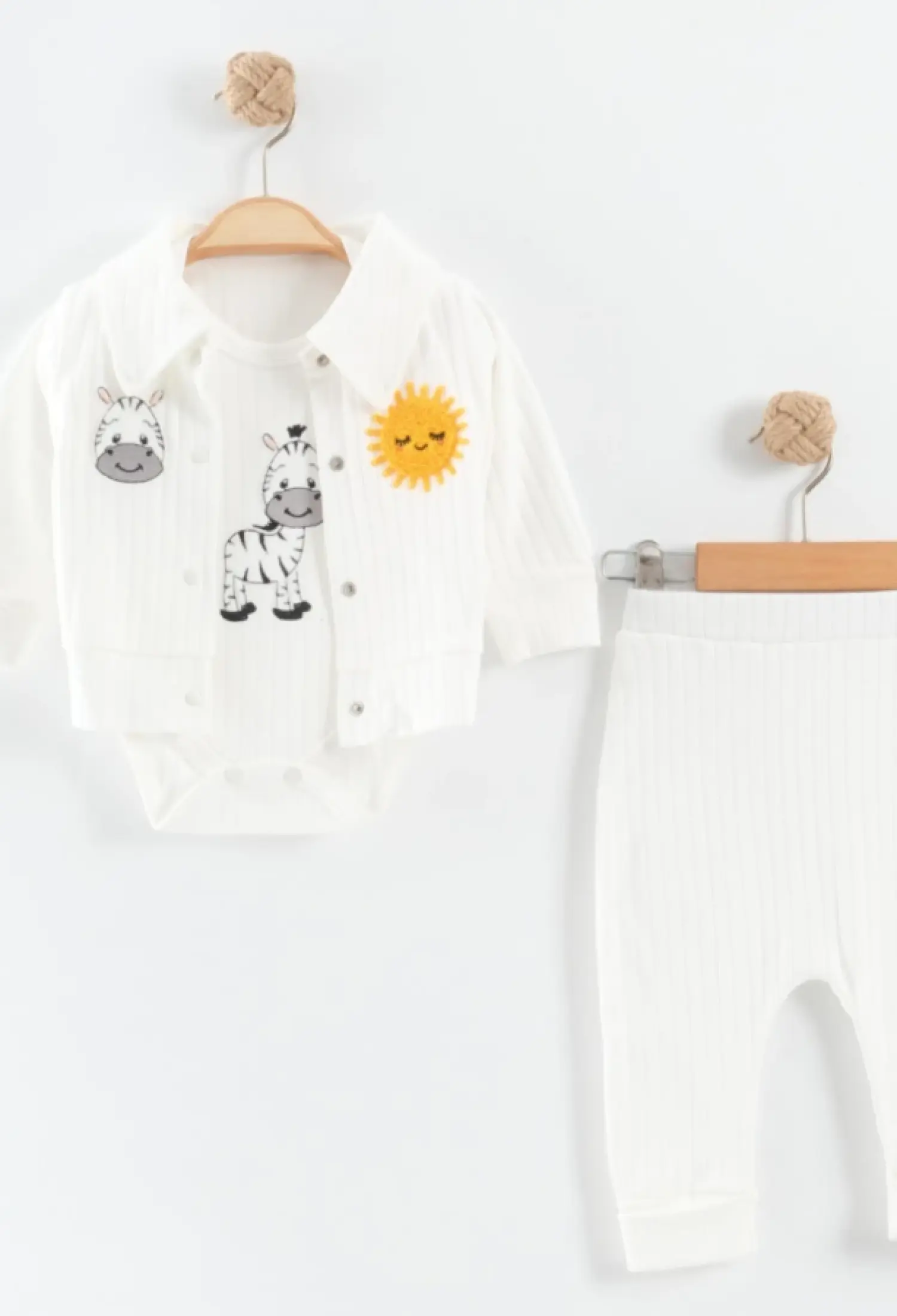 Zebra Baskılı Erkek Bebe Üçlü Takım - Brand: NAYINOM - Kids & Bby Clothes From Peralane Kids Turkey