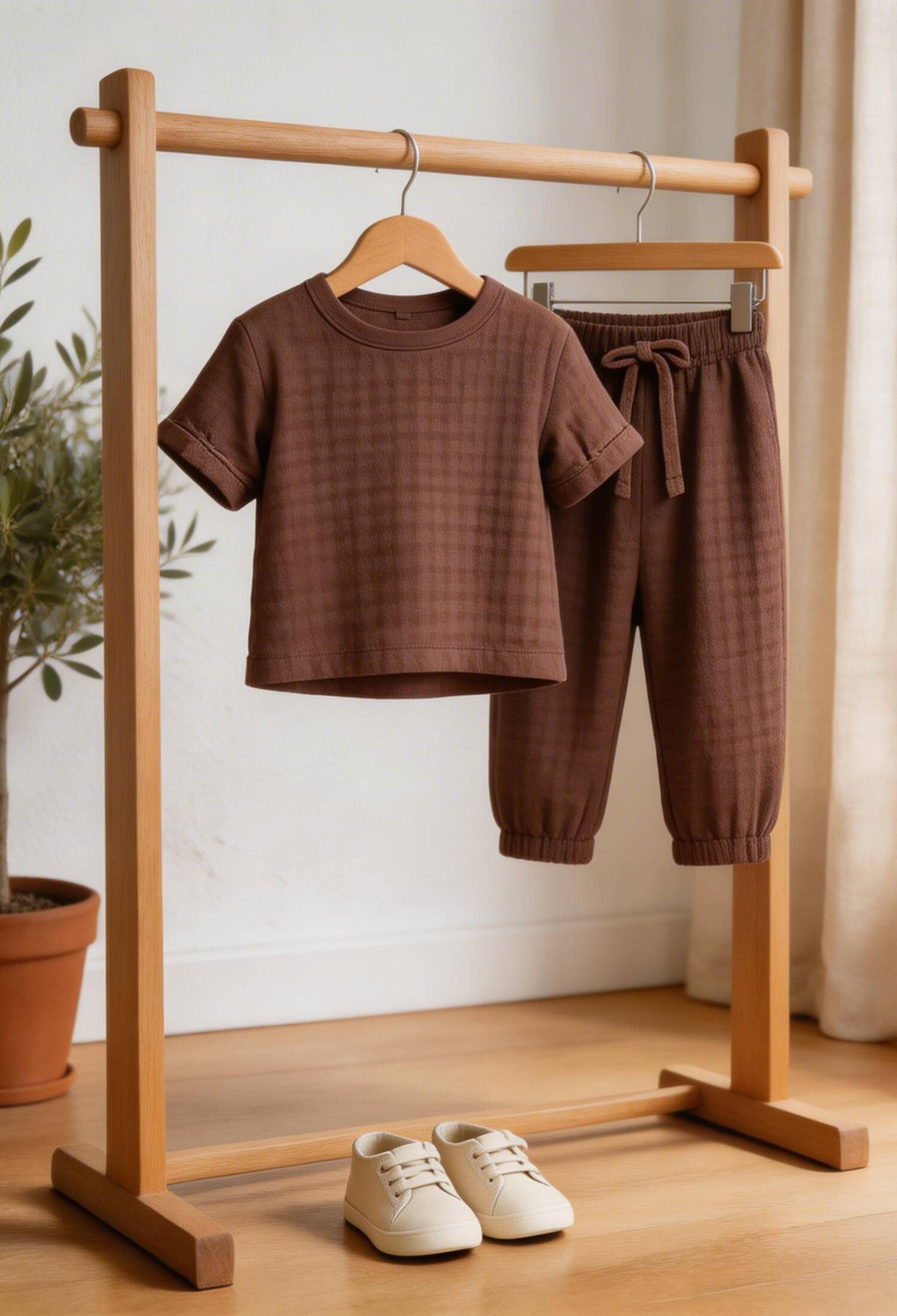 Brown 2-Piece Baby Outfit Set - 15778