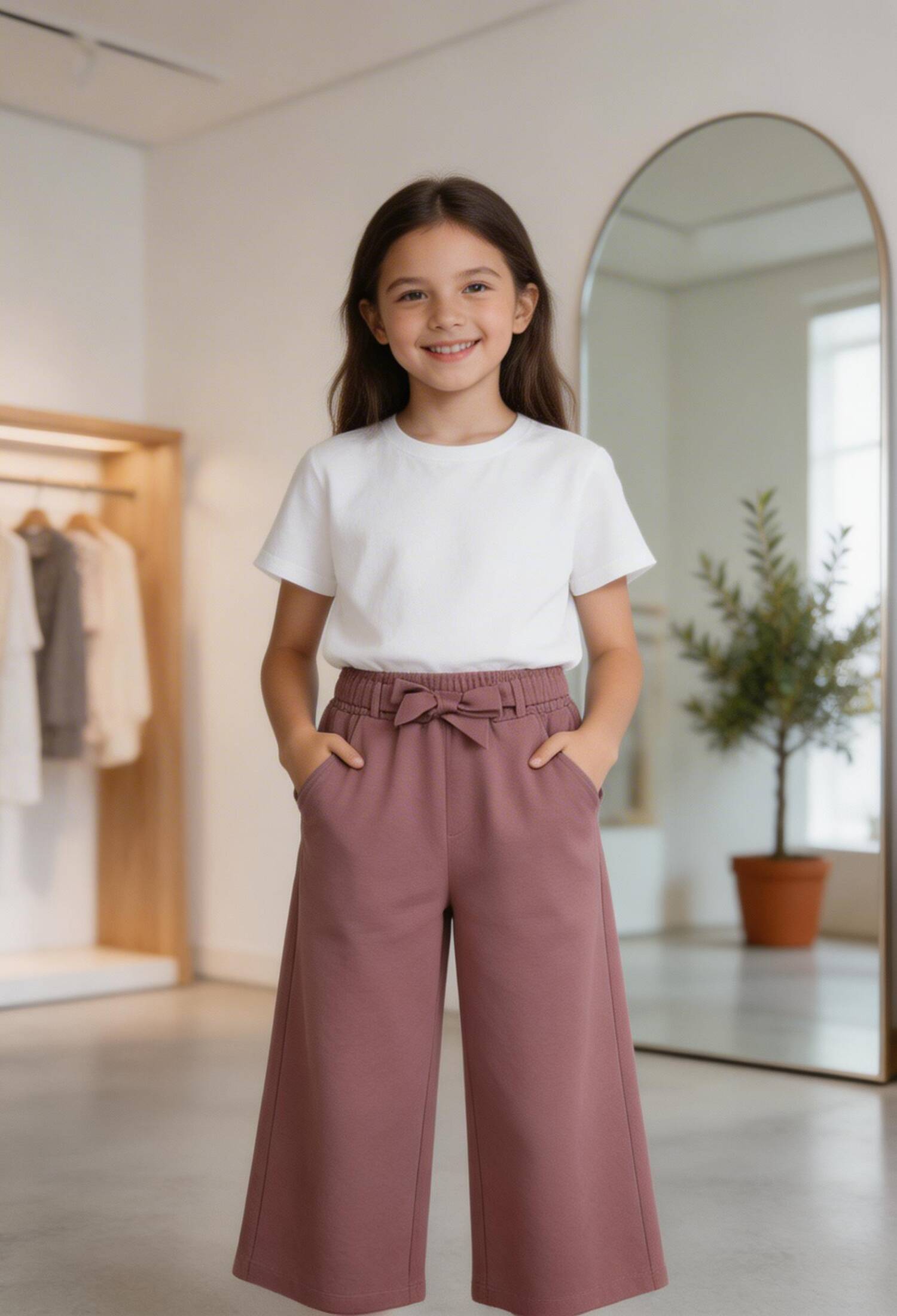 Drawstring Waist Girls' Bottoms