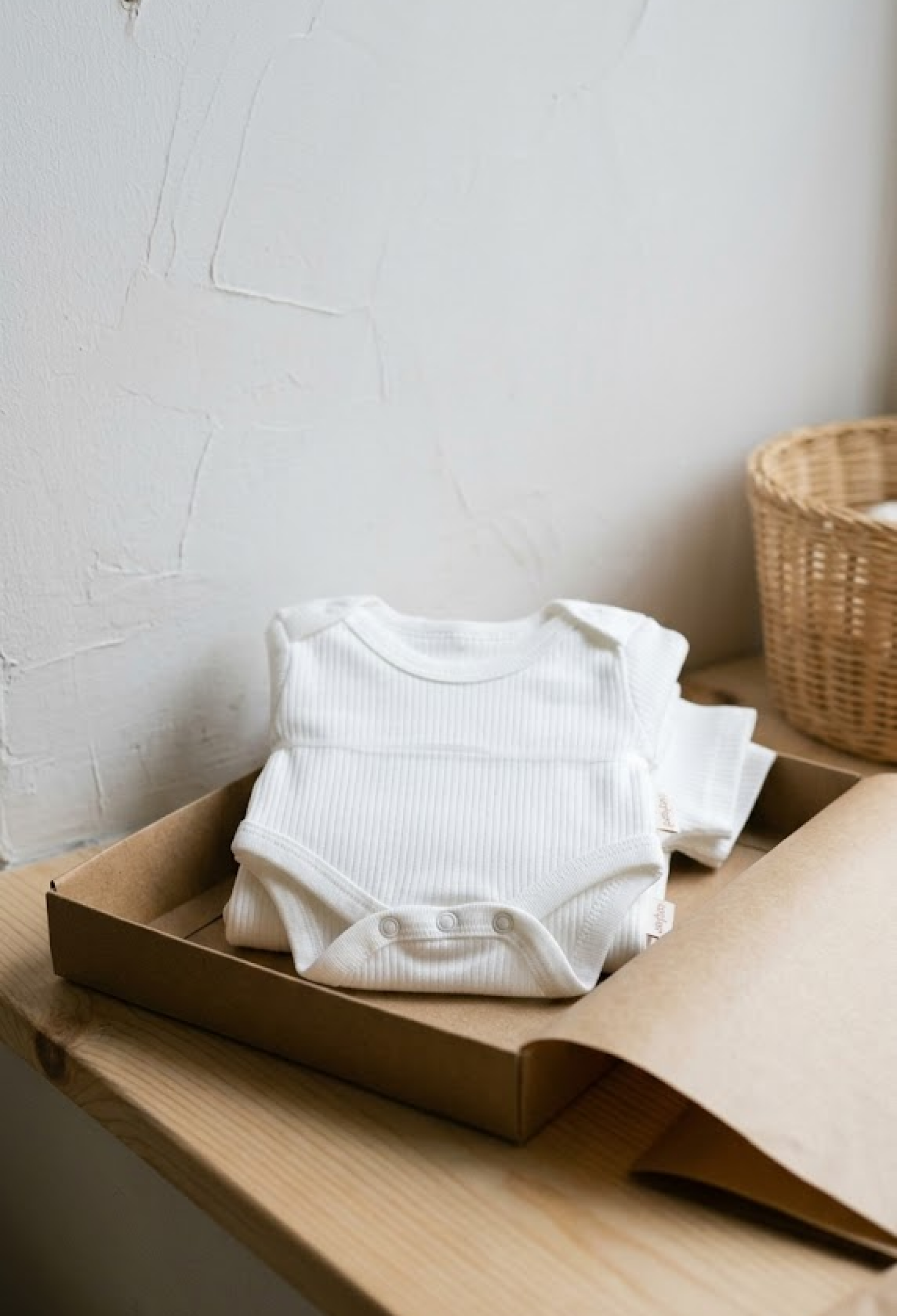 Plain Report Short Sleeve Unisex Snap Bodysuit