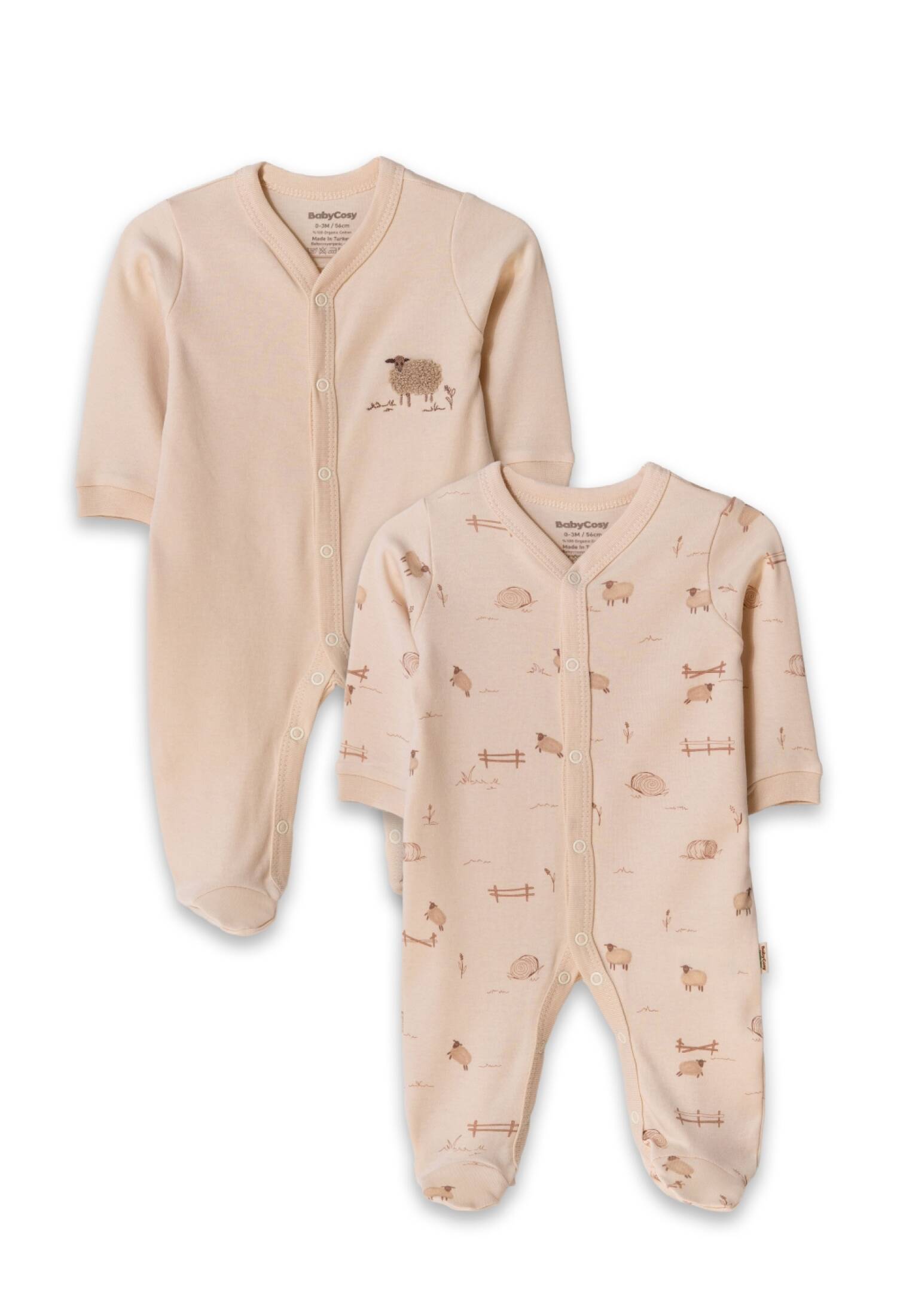 2 pcs Footed Rompers Set - CSY8181 - Brand: BabyCosy - Kids & Bby Clothes From Peralane Kids Turkey
