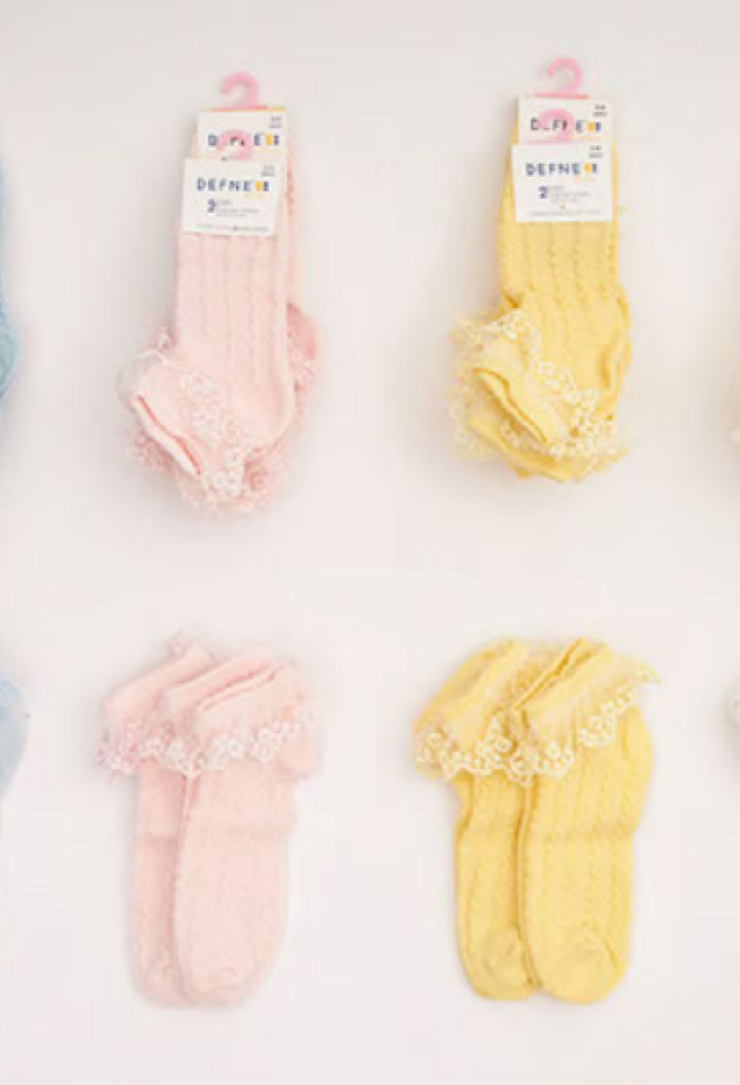 24 Çift Kız Bebe Patik Çorap (Kutu) 1064-DFN2P-K017-23(18-24) - 1064-DFN2P-K017-23(18-24) - Brand: Defne - Kids & Bby Clothes From Peralane Kids Turkey