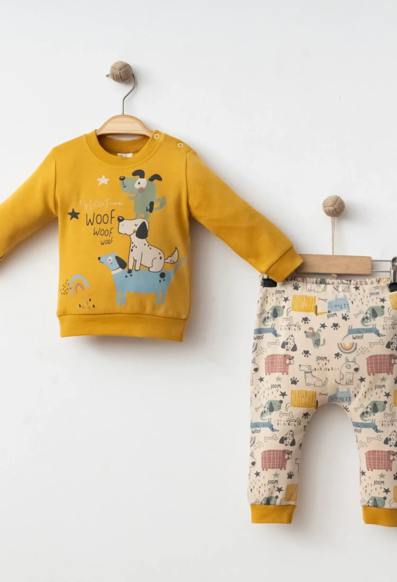 Animals print 2 piece set - 2090 - Brand: Gümüş Baby - Kids & Bby Clothes From Peralane Kids Turkey