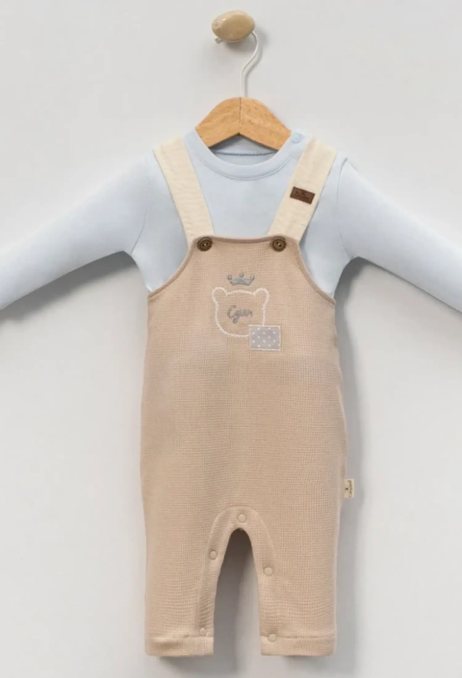 Ayıcık Baskılı Erkek Bebe Salopet Takım - Brand: CAYZEN - Kids & Bby Clothes From Peralane Kids Turkey