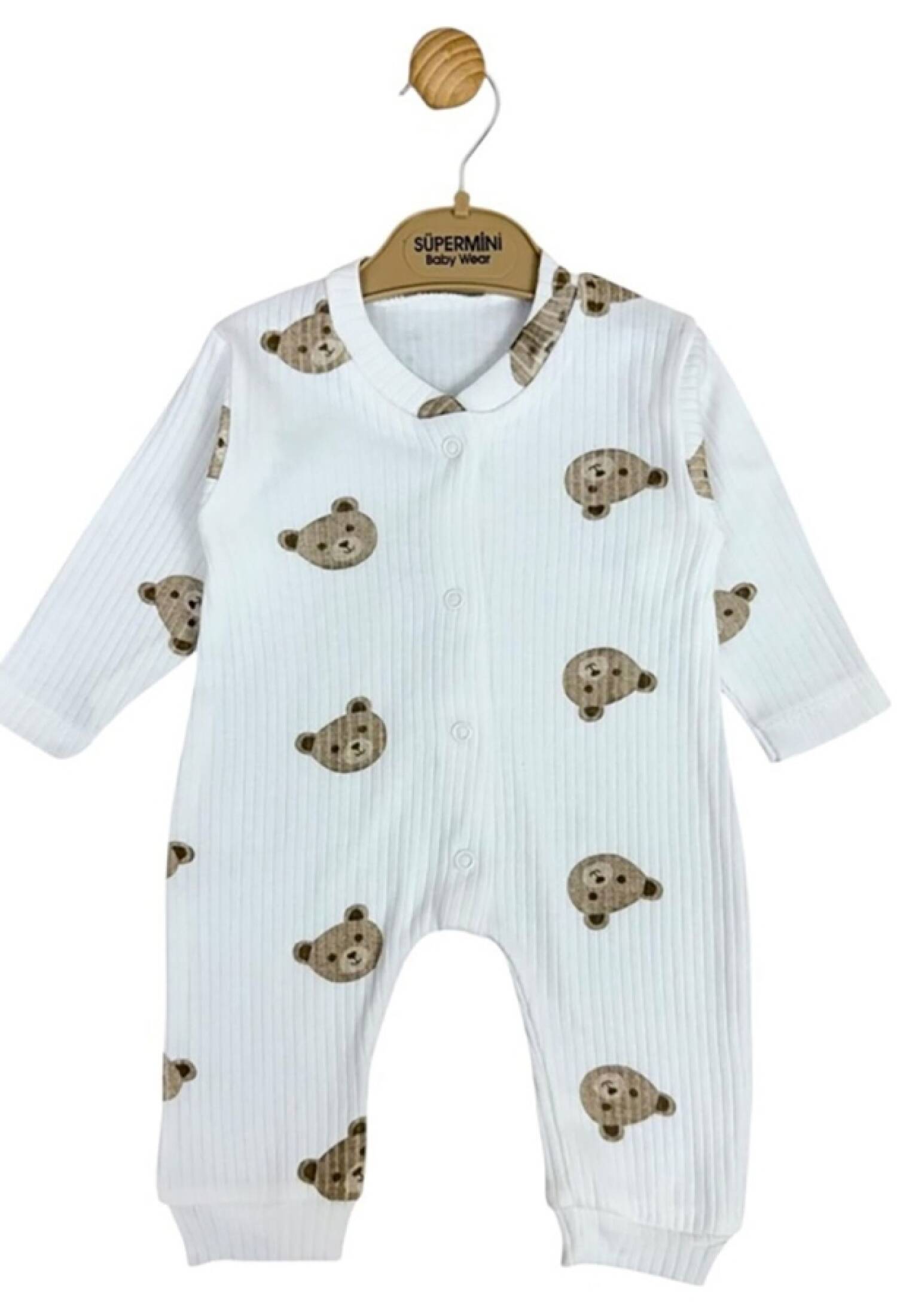 Ayıcık Desenli Erkek Bebe Tulum - Brand: SÜPERMİNİ - Kids & Bby Clothes From Peralane Kids Turkey
