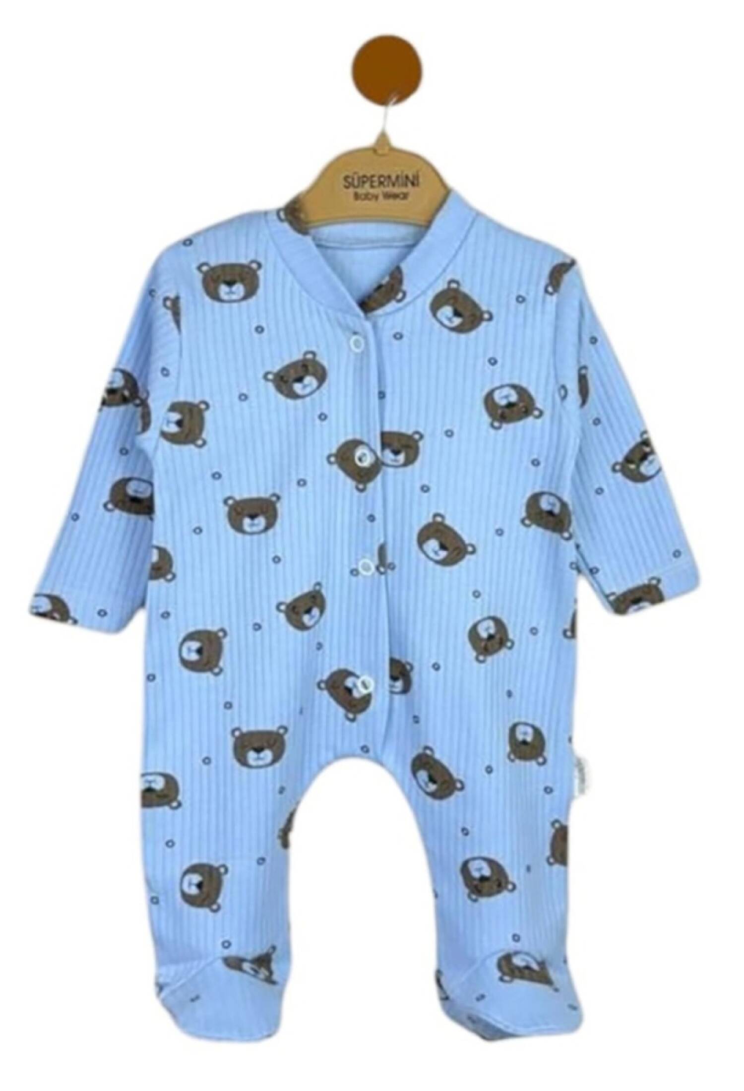 Ayıcık Desenli Erkek Bebek Tulum - Brand: SÜPERMİNİ - Kids & Bby Clothes From Peralane Kids Turkey
