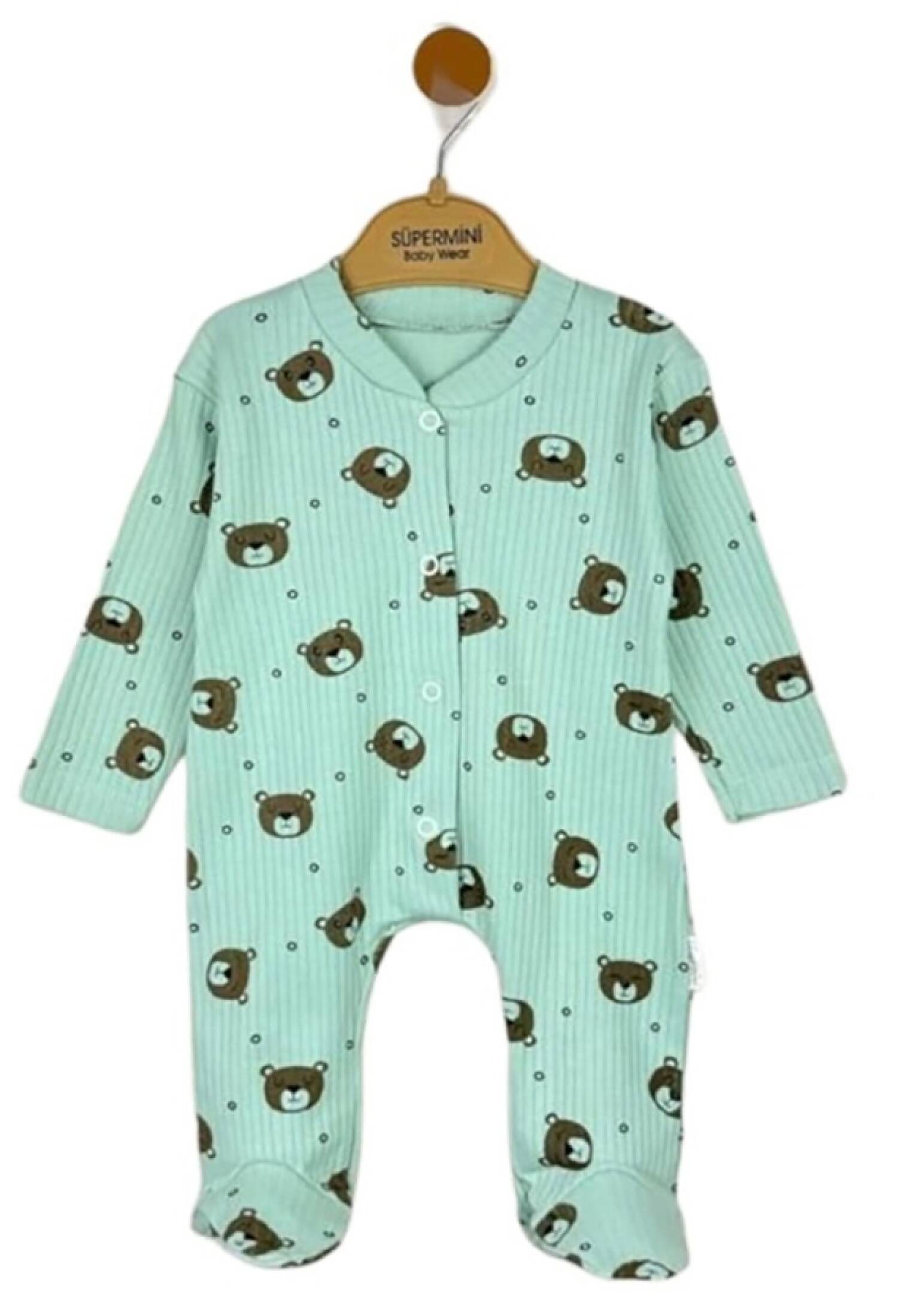 Ayıcık Desenli Erkek Bebek Tulum - Brand: SÜPERMİNİ - Kids & Bby Clothes From Peralane Kids Turkey
