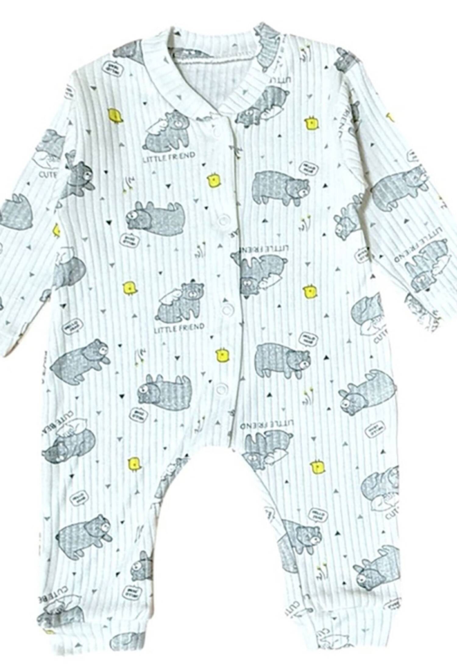 Ayıcık Desenli Raporlu Erkek Bebe Tulum - Brand: SÜPERMİNİ - Kids & Bby Clothes From Peralane Kids Turkey