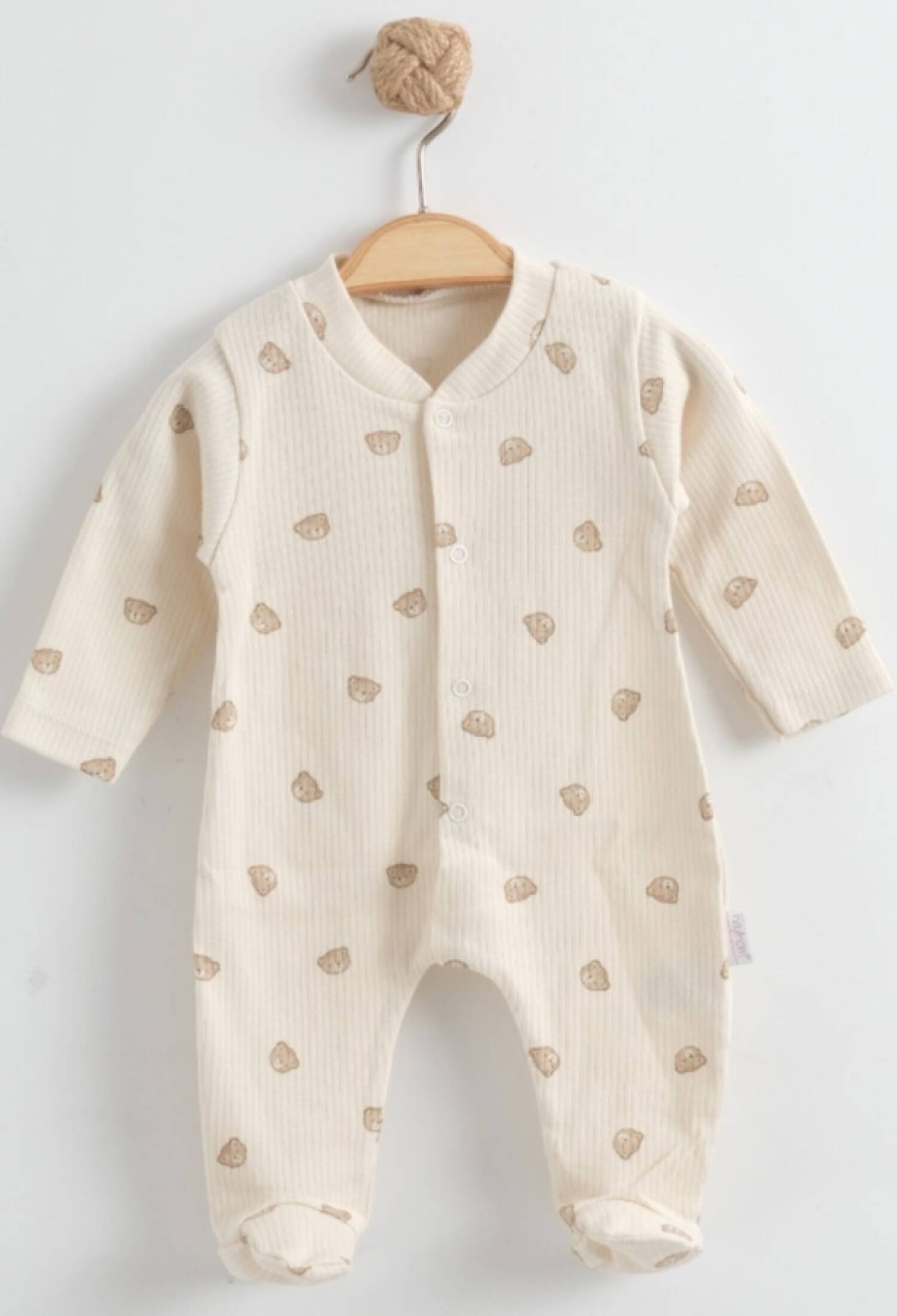 Ayıcık Desenli Raporlu Patikli Erkek Bebe Tulum - Brand: NAYINOM - Kids & Bby Clothes From Peralane Kids Turkey