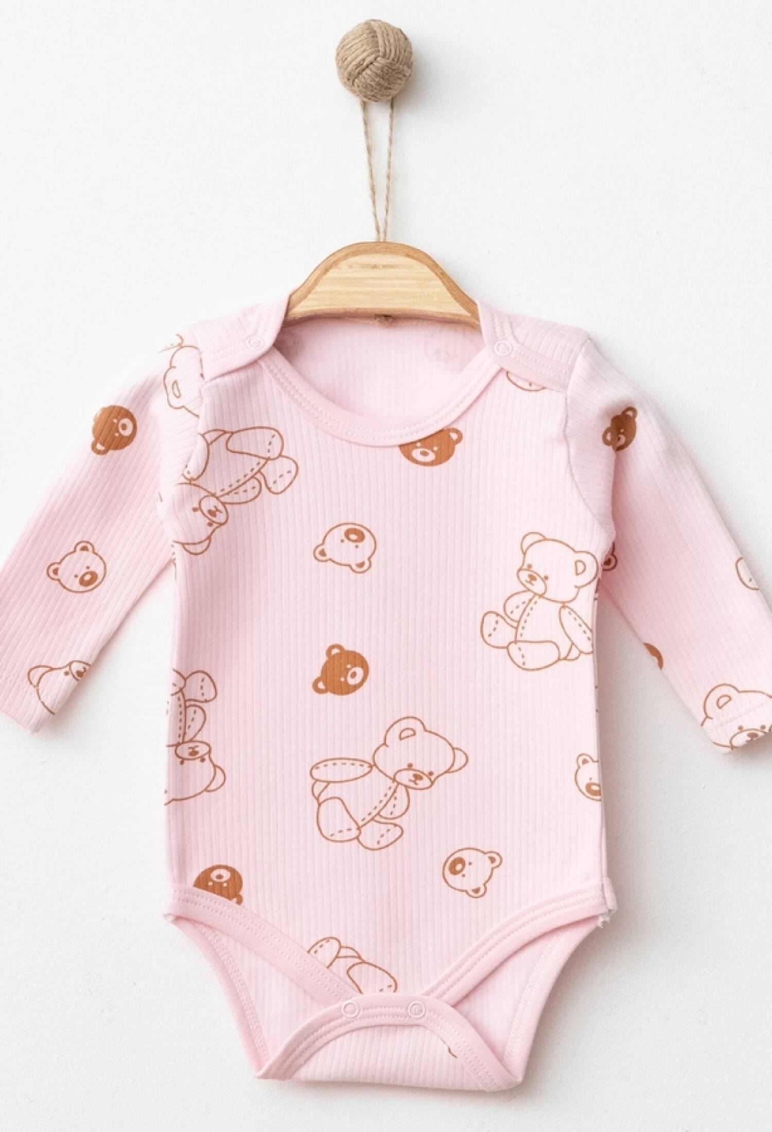 Ayıcık Desenli Raporlu Unisex Çıtçıtlı Badi - Brand: NAYINOM - Kids & Bby Clothes From Peralane Kids Turkey