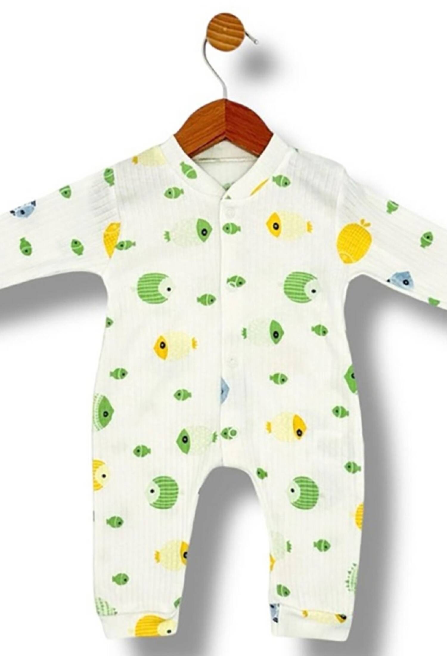 Balık Desenli Raporlu Erkek Bebe Tulum - Brand: SÜPERMİNİ - Kids & Bby Clothes From Peralane Kids Turkey