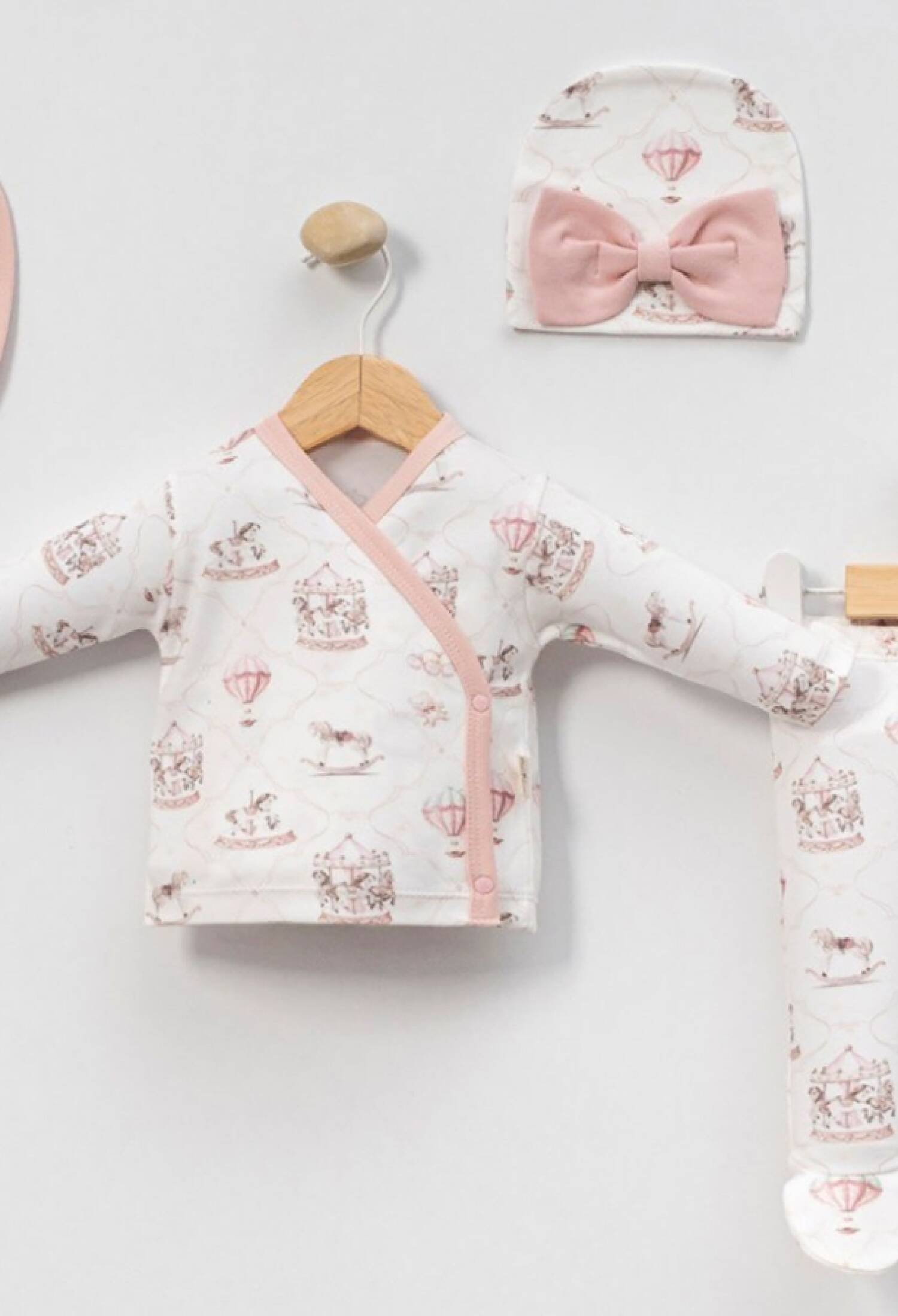 Balon Desenli 5li Yenidoğan Kız Zıbın Set - Brand: CAYZEN - Kids & Bby Clothes From Peralane Kids Turkey