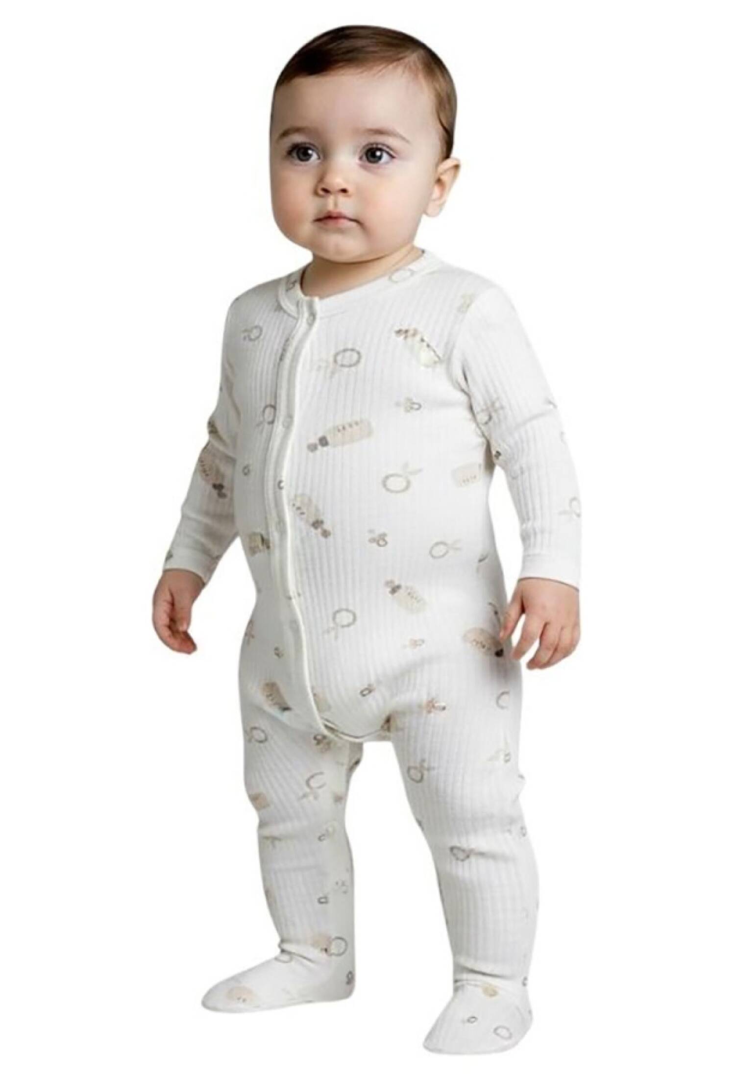 Biberon Desenli Raporlu Patikli Unisex Bebe Tulum - Brand: SÜPERMİNİ - Kids & Bby Clothes From Peralane Kids Turkey