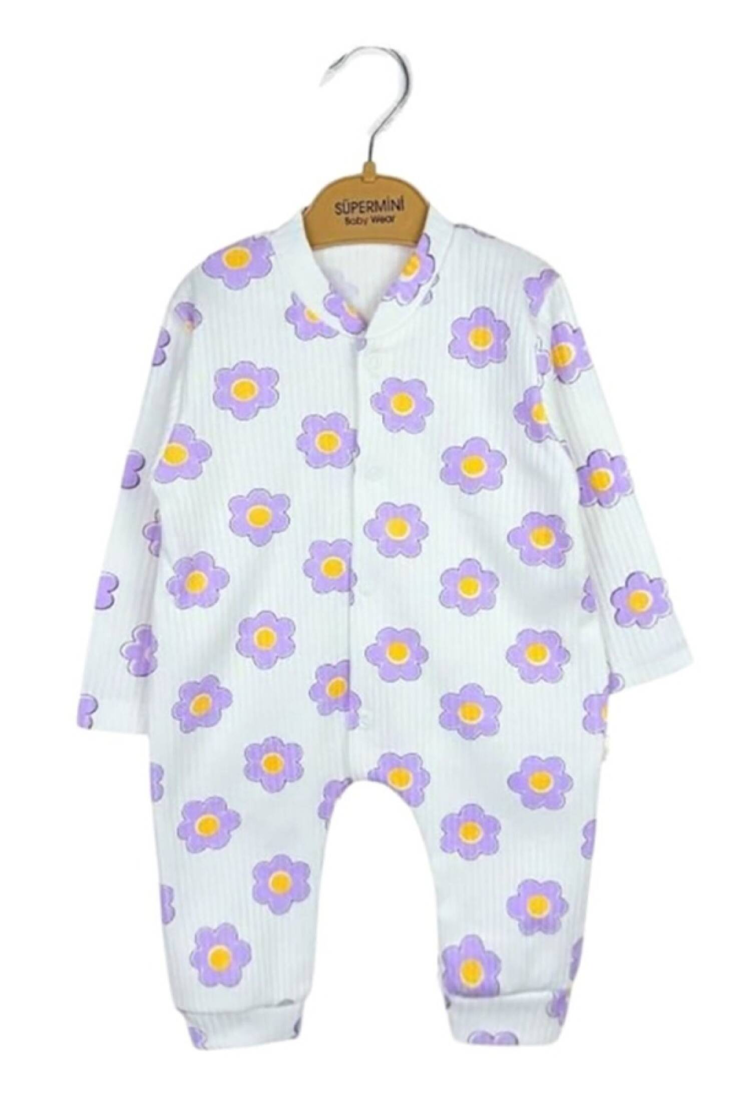 Çiçek Desenli Kız Bebe Tulum - Brand: SÜPERMİNİ - Kids & Bby Clothes From Peralane Kids Turkey