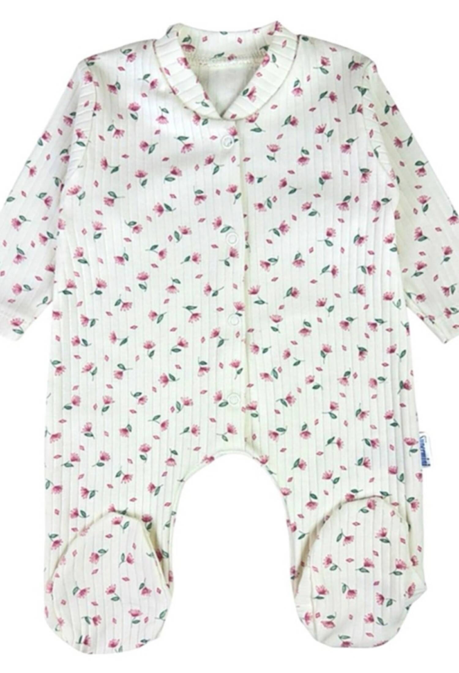 Çiçek Desenli Raporlu Patikli Kız Bebe Tulum - Brand: SÜPERMİNİ - Kids & Bby Clothes From Peralane Kids Turkey