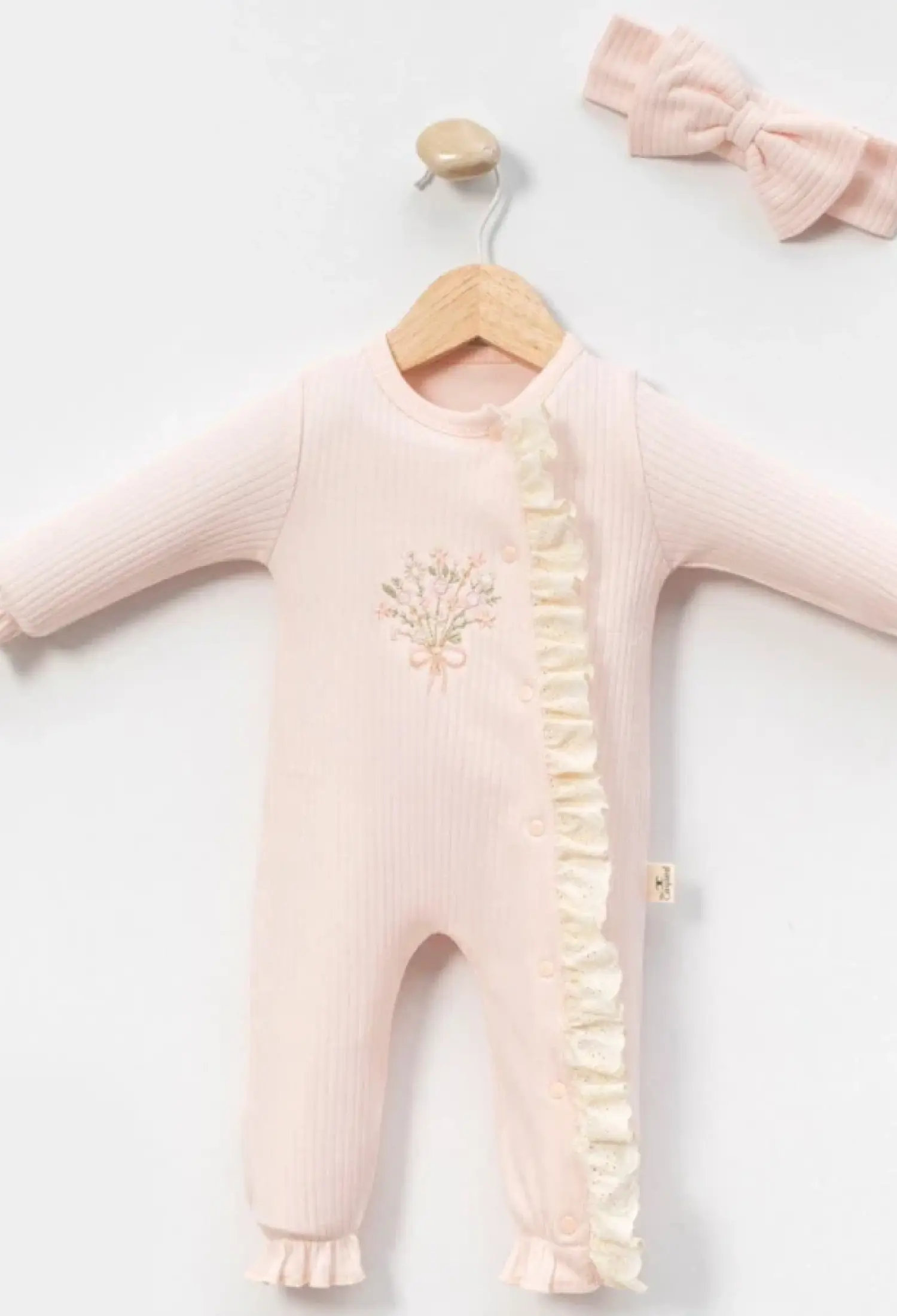 Çiçek Nakışlı Kız Bebe Tulum - Brand: CAYZEN - Kids & Bby Clothes From Peralane Kids Turkey