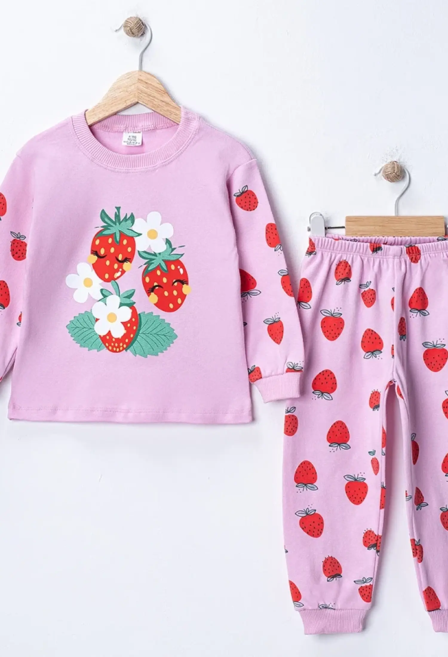 Çilek Baskılı Kız Pijama Takım - Brand: SÜPERMİNİ - Kids & Bby Clothes From Peralane Kids Turkey