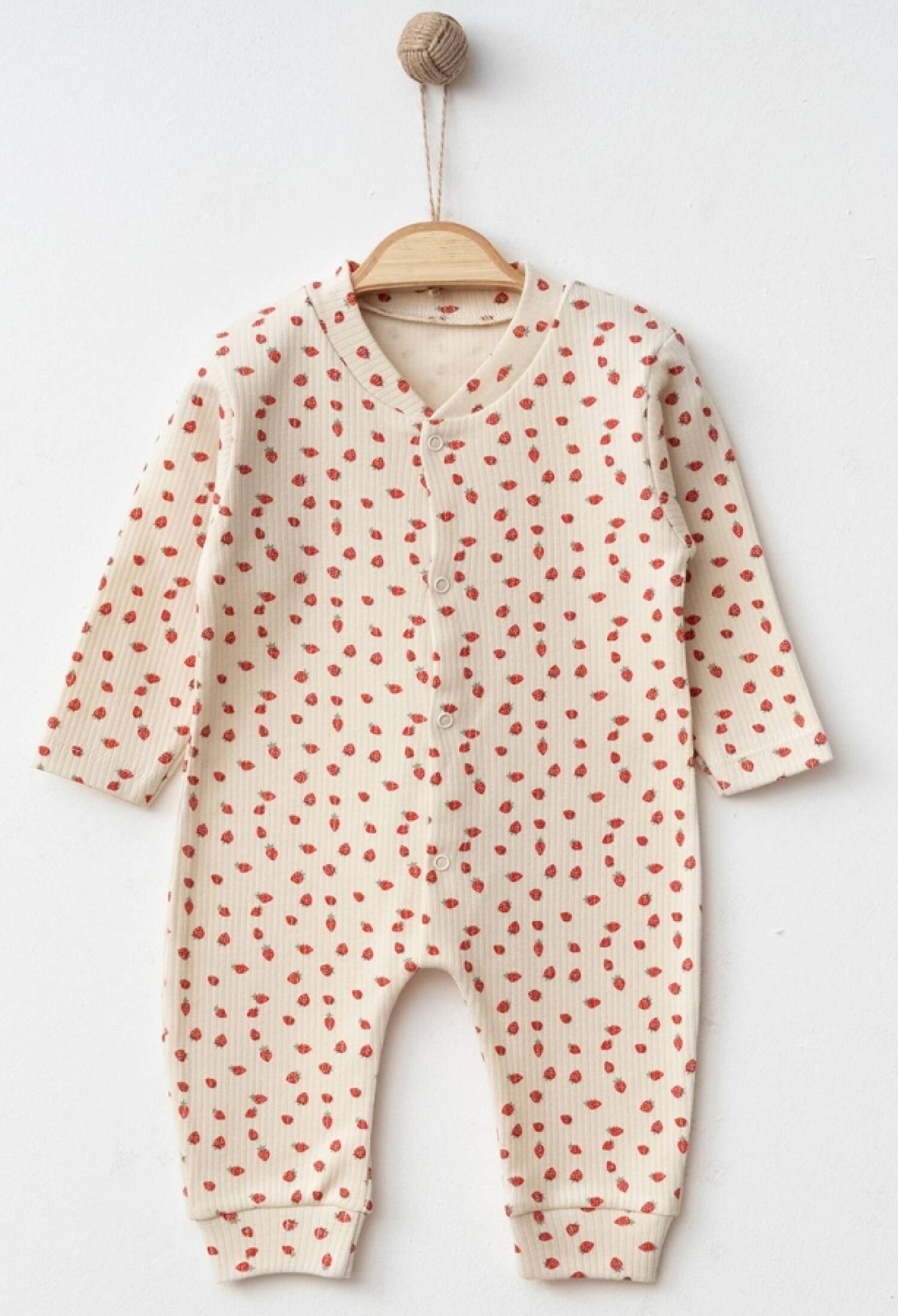 Çilek Desenli Raporlu Kız Bebe Tulum - Brand: NAYINOM - Kids & Bby Clothes From Peralane Kids Turkey