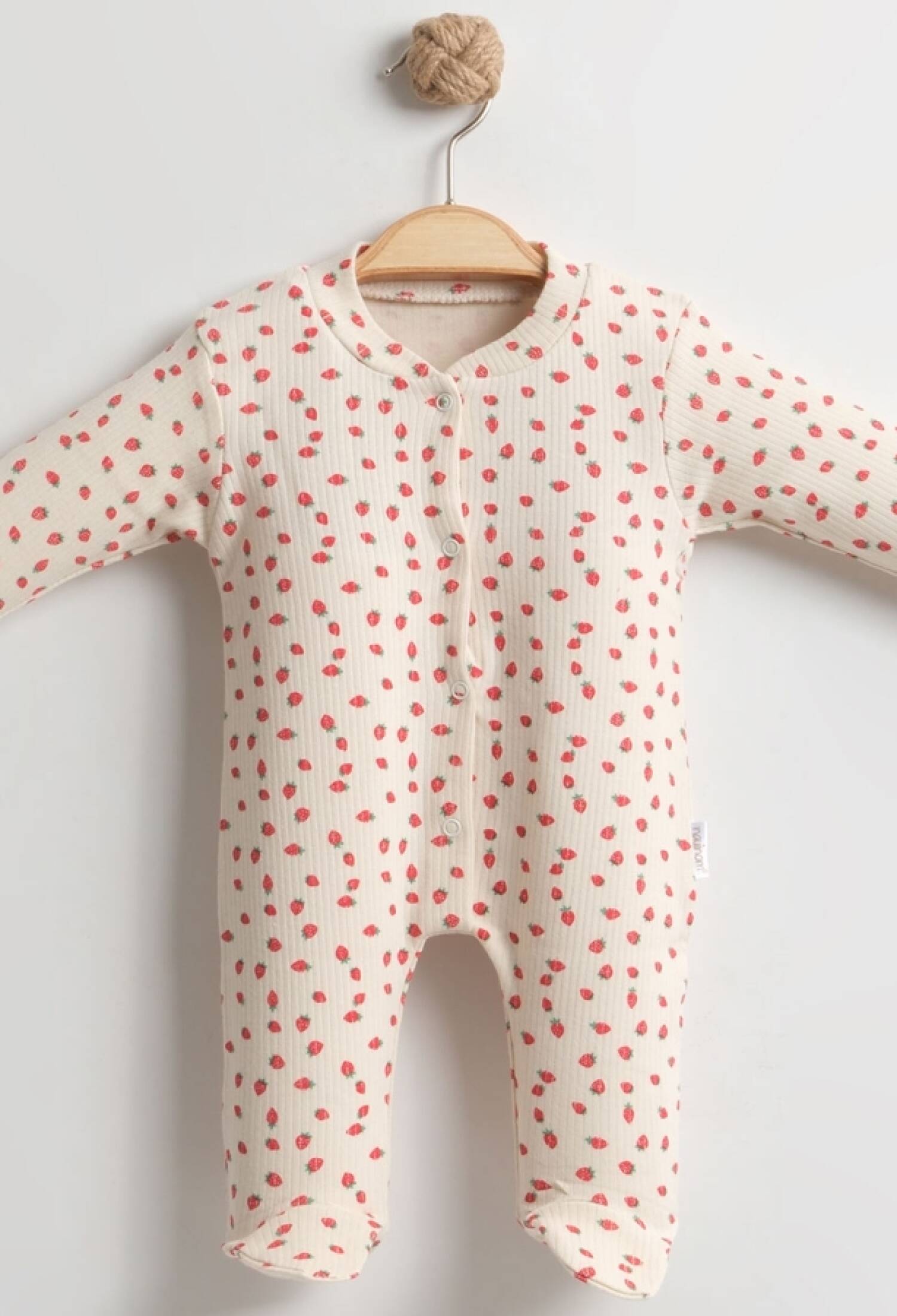 Çilek Desenli Raporlu Patikli Kız Bebe Tulum - Brand: NAYINOM - Kids & Bby Clothes From Peralane Kids Turkey