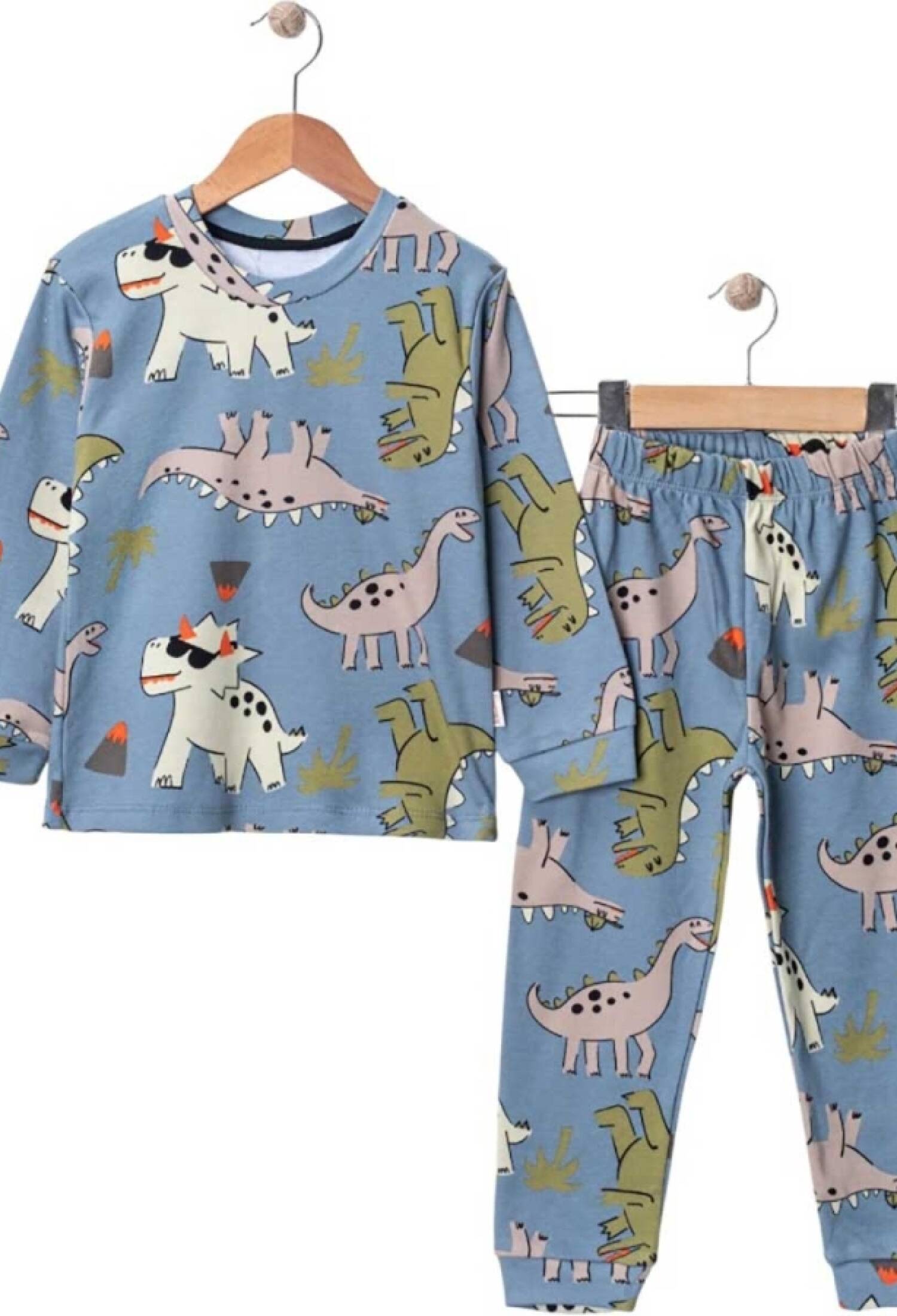 Dino Desenli Erkek Pijama Takım - Brand: SÜPERMİNİ - Kids & Bby Clothes From Peralane Kids Turkey