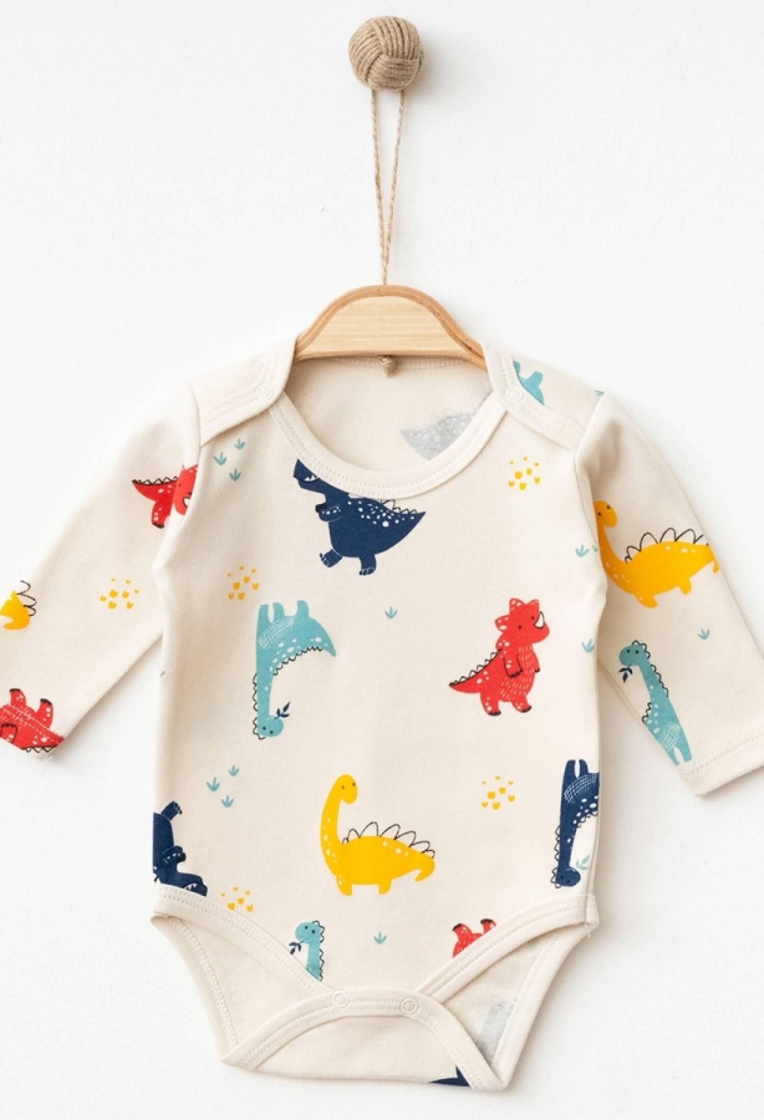 Dinozor Desenli Erkek Çıtçıtlı Badi - Brand: NAYINOM - Kids & Bby Clothes From Peralane Kids Turkey