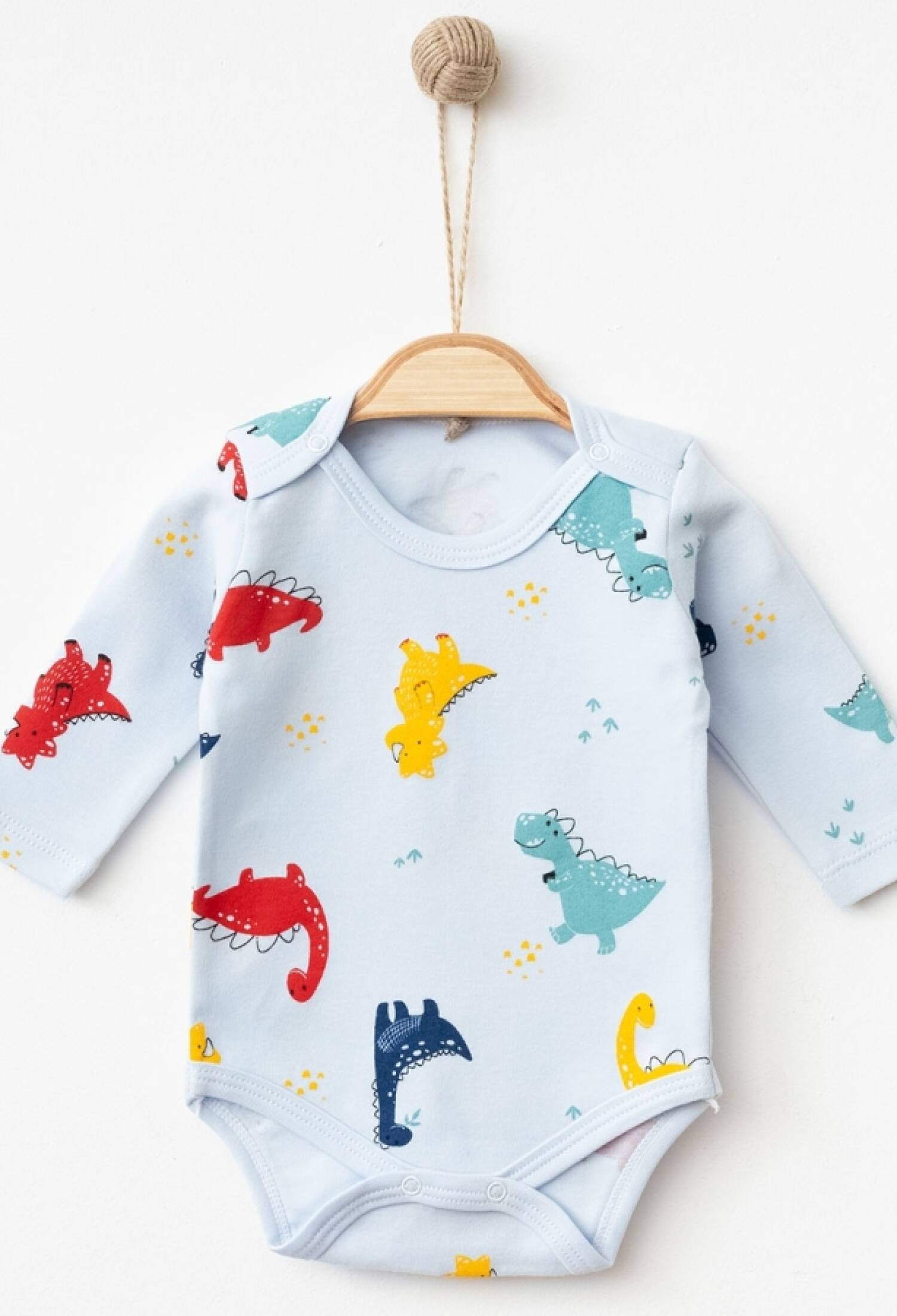 Dinozor Desenli Erkek Çıtçıtlı Badi - Brand: NAYINOM - Kids & Bby Clothes From Peralane Kids Turkey