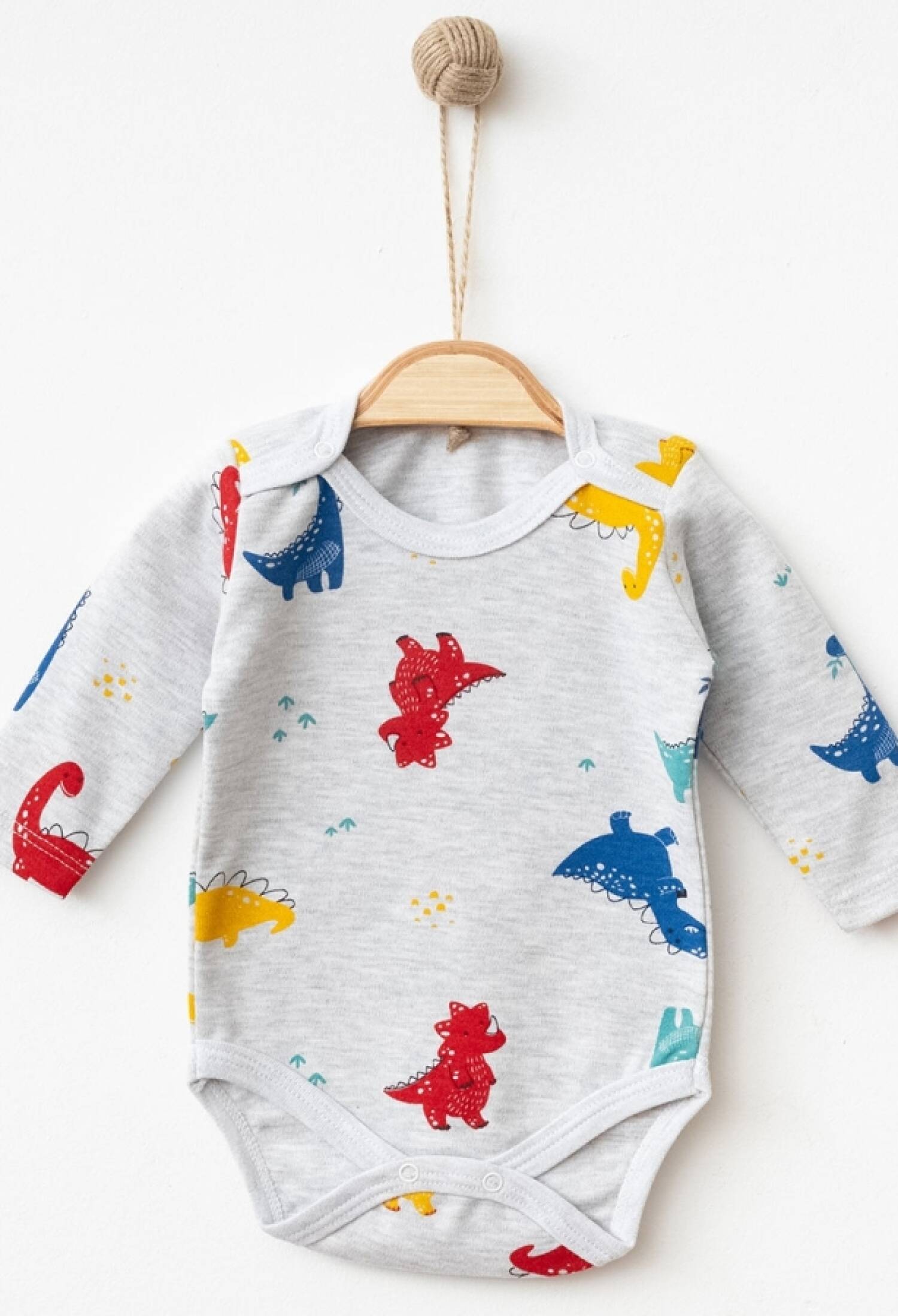 Dinozor Desenli Erkek Çıtçıtlı Badi - Brand: NAYINOM - Kids & Bby Clothes From Peralane Kids Turkey