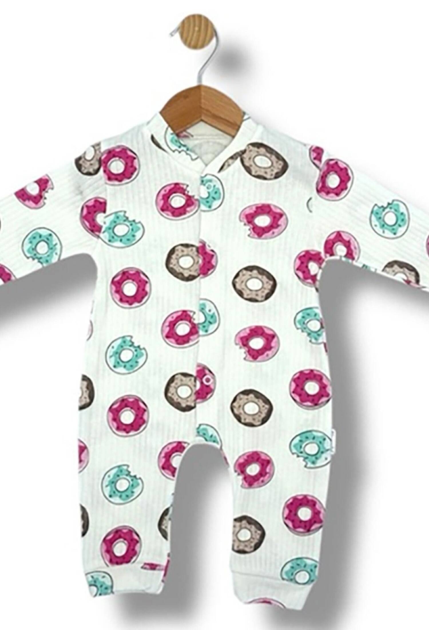 Donut Desenli Raporlu Kız Bebe Tulum - Brand: SÜPERMİNİ - Kids & Bby Clothes From Peralane Kids Turkey