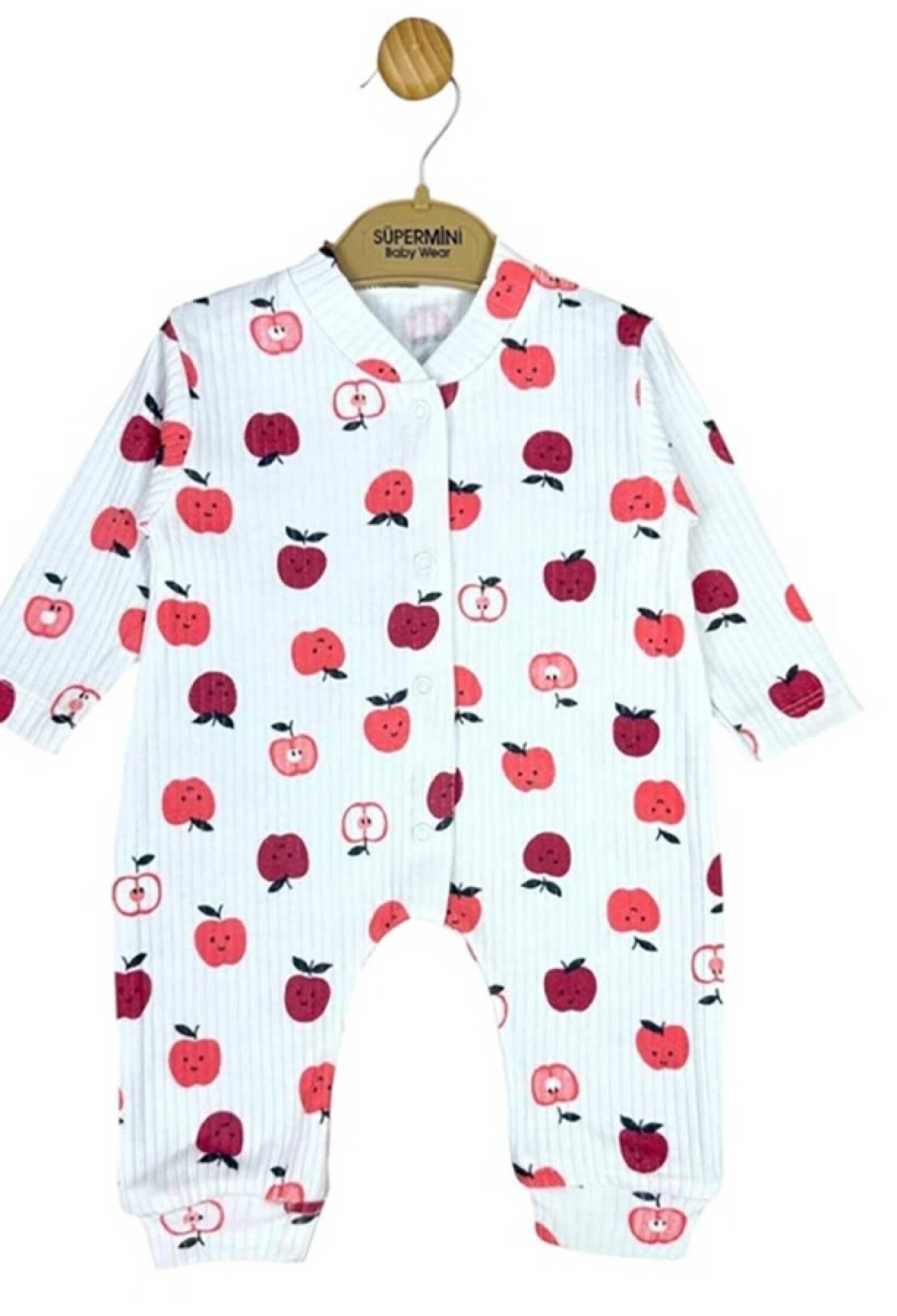 Elma Desenli Kız Bebe Tulum - Brand: SÜPERMİNİ - Kids & Bby Clothes From Peralane Kids Turkey