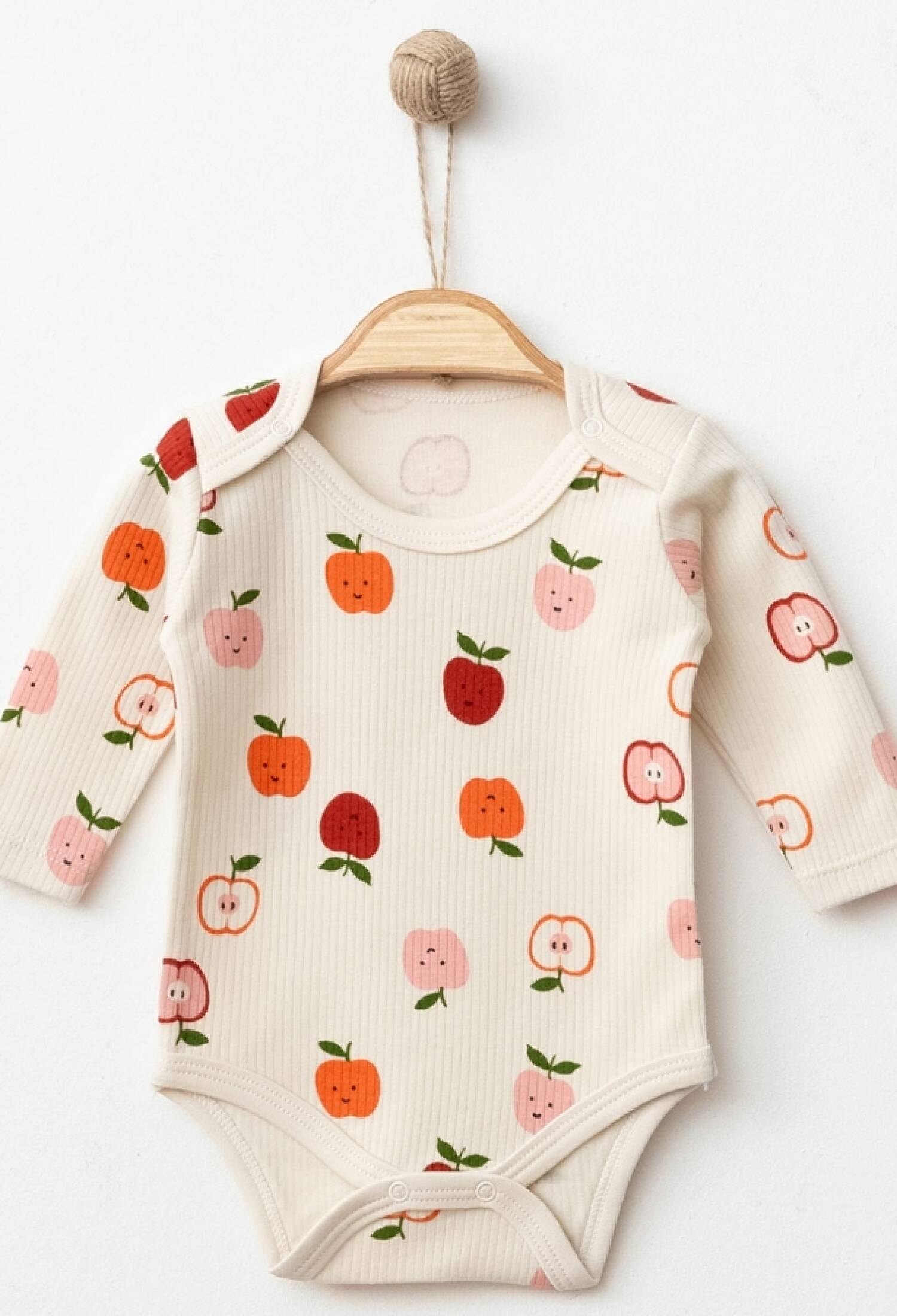 Elma Desenli Raporlu Çıtçıtlı Badi - Brand: NAYINOM - Kids & Bby Clothes From Peralane Kids Turkey