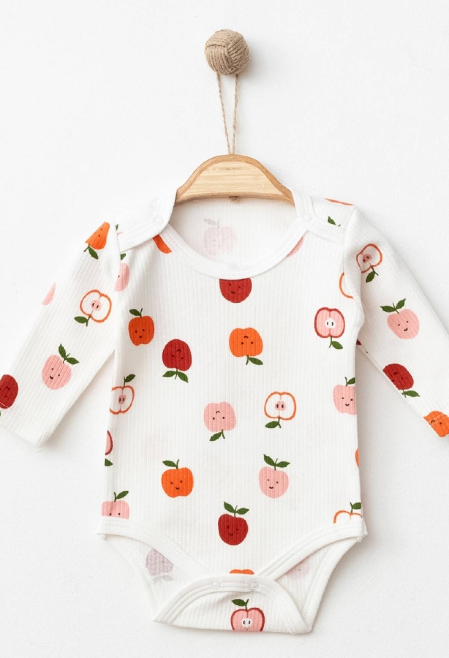 Elma Desenli Raporlu Çıtçıtlı Badi - Brand: NAYINOM - Kids & Bby Clothes From Peralane Kids Turkey