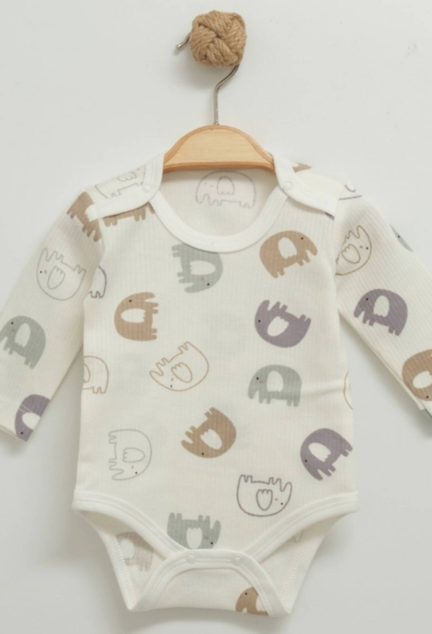 Fil Desenli Raporlu Erkek Çıtçıtlı Badi - Brand: NAYINOM - Kids & Bby Clothes From Peralane Kids Turkey