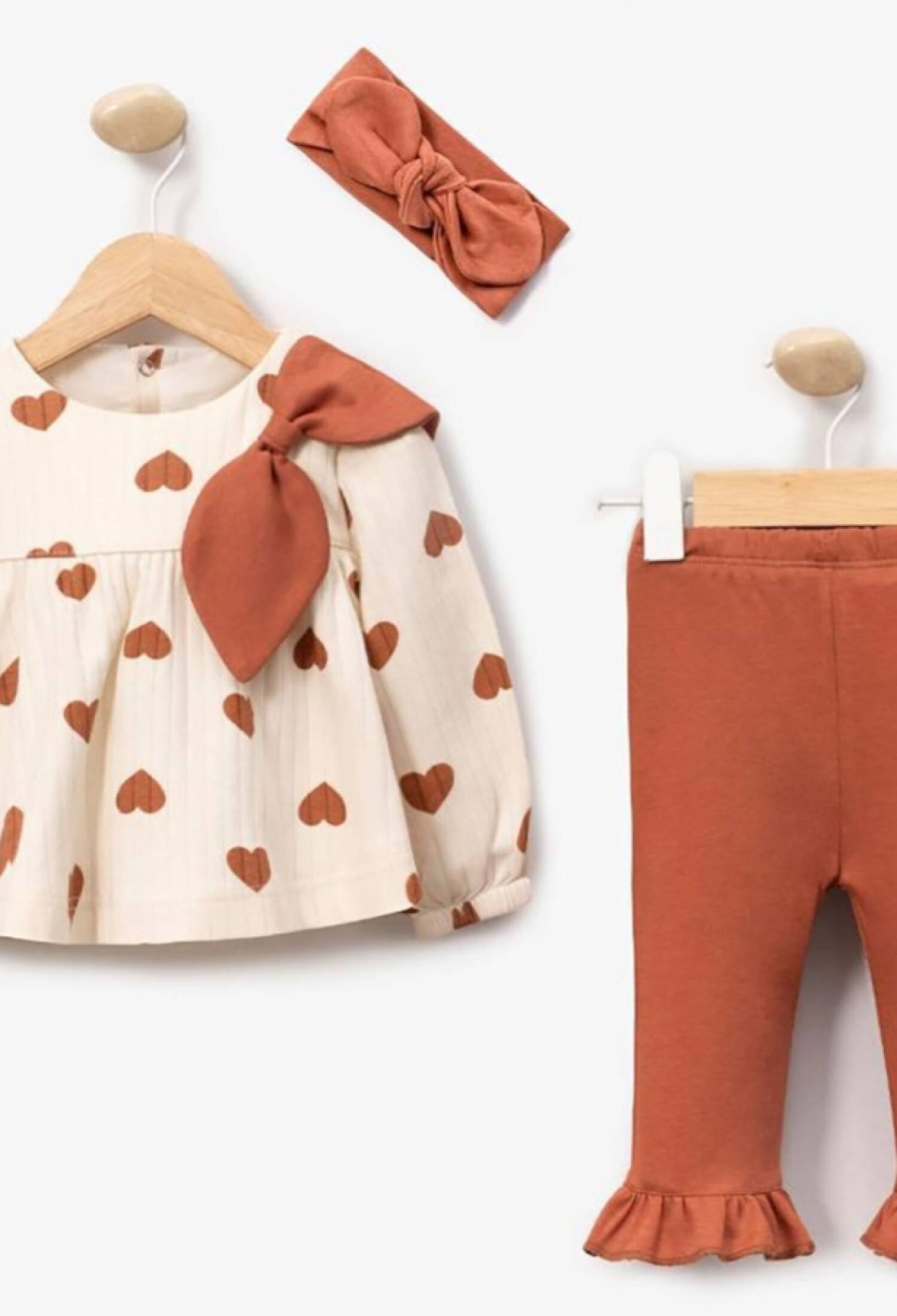 Fiyonk Detaylı Kız Bebe Takım - Brand: CAYZEN - Kids & Bby Clothes From Peralane Kids Turkey