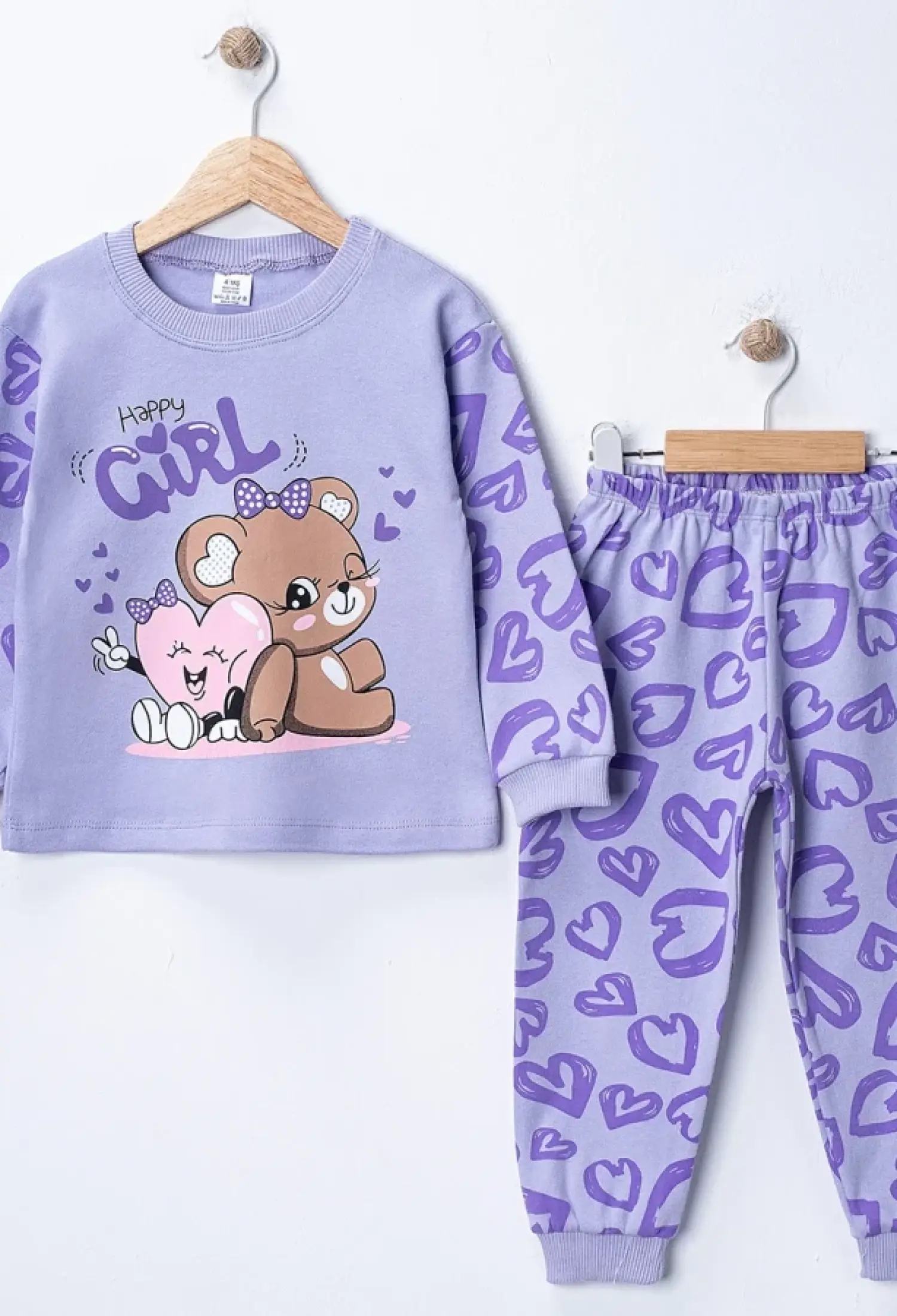 Girl Baskılı Kız Pijama Takım - Brand: SÜPERMİNİ - Kids & Bby Clothes From Peralane Kids Turkey