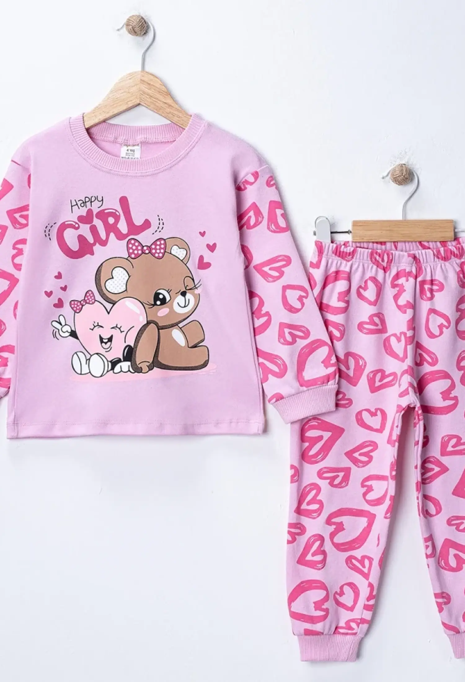 Girl Baskılı Kız Pijama Takım - Brand: SÜPERMİNİ - Kids & Bby Clothes From Peralane Kids Turkey