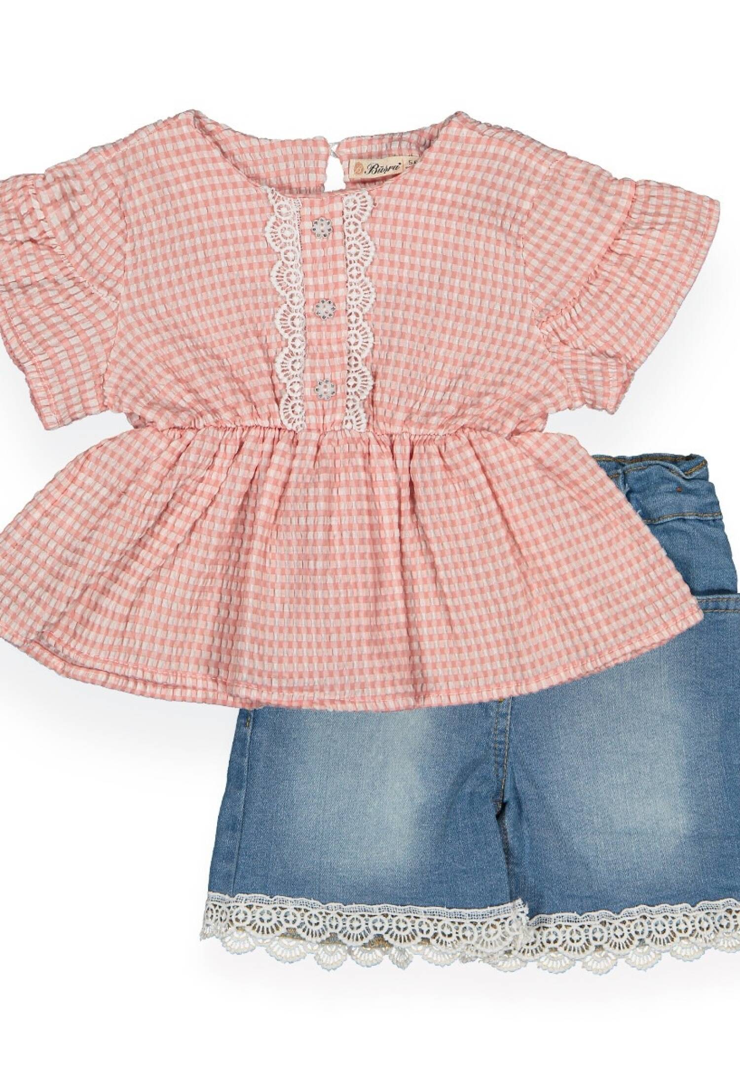 Gofre Kot Şortlu Takım 1016-211061 - 1016-211061 - Brand: Büşra Bebe - Kids & Bby Clothes From Peralane Kids Turkey