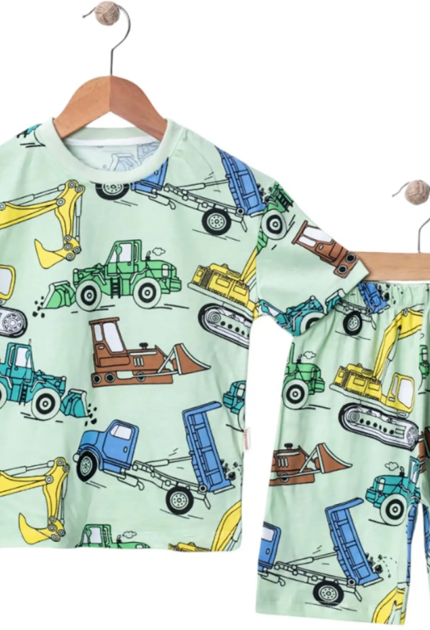 İş Makinesi Desenli Erkek Pijama Takım - Brand: SÜPERMİNİ - Kids & Bby Clothes From Peralane Kids Turkey