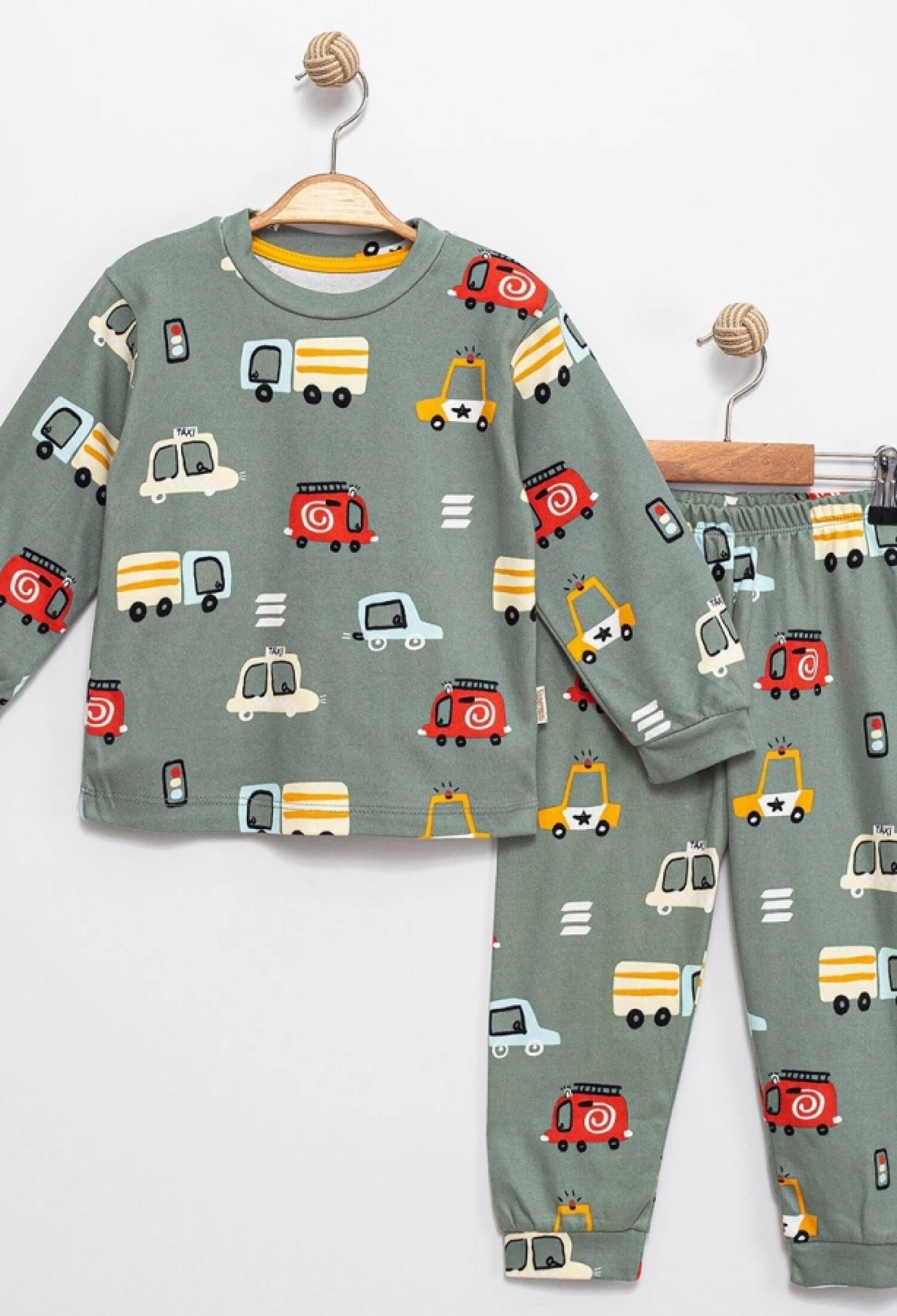İtfaiye Arabasi Desenli Erkek Pijama Takım - Brand: SÜPERMİNİ - Kids & Bby Clothes From Peralane Kids Turkey