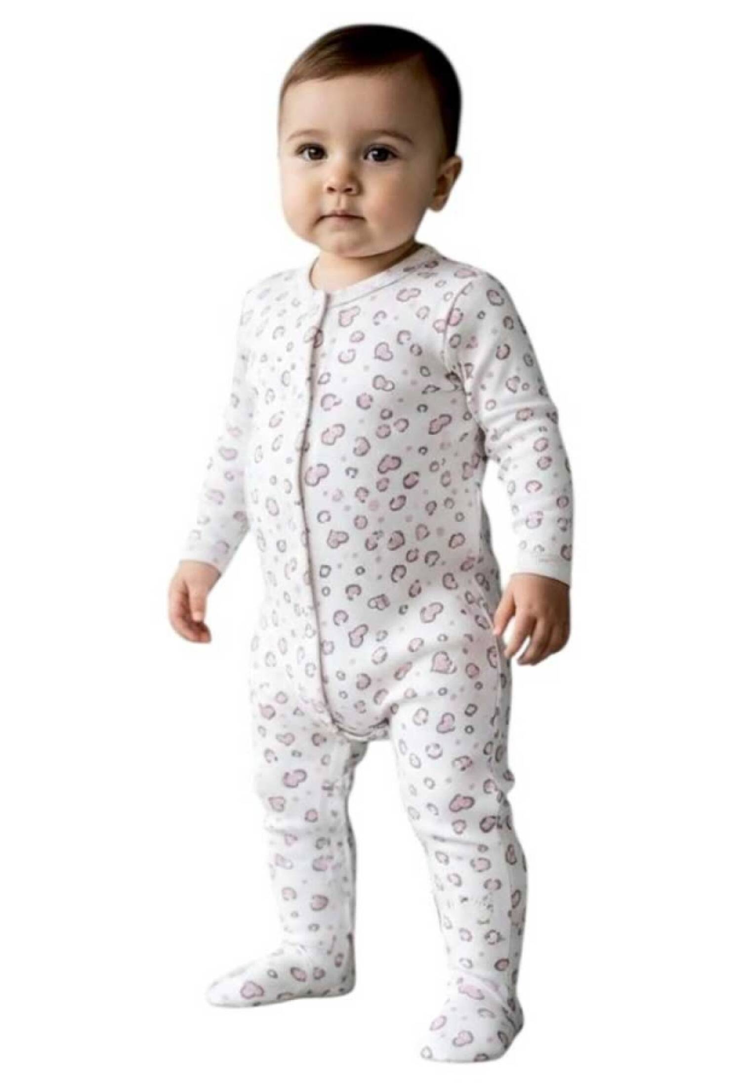 Kalp Desenli Patikli Kız Bebe Tulum - Brand: SÜPERMİNİ - Kids & Bby Clothes From Peralane Kids Turkey