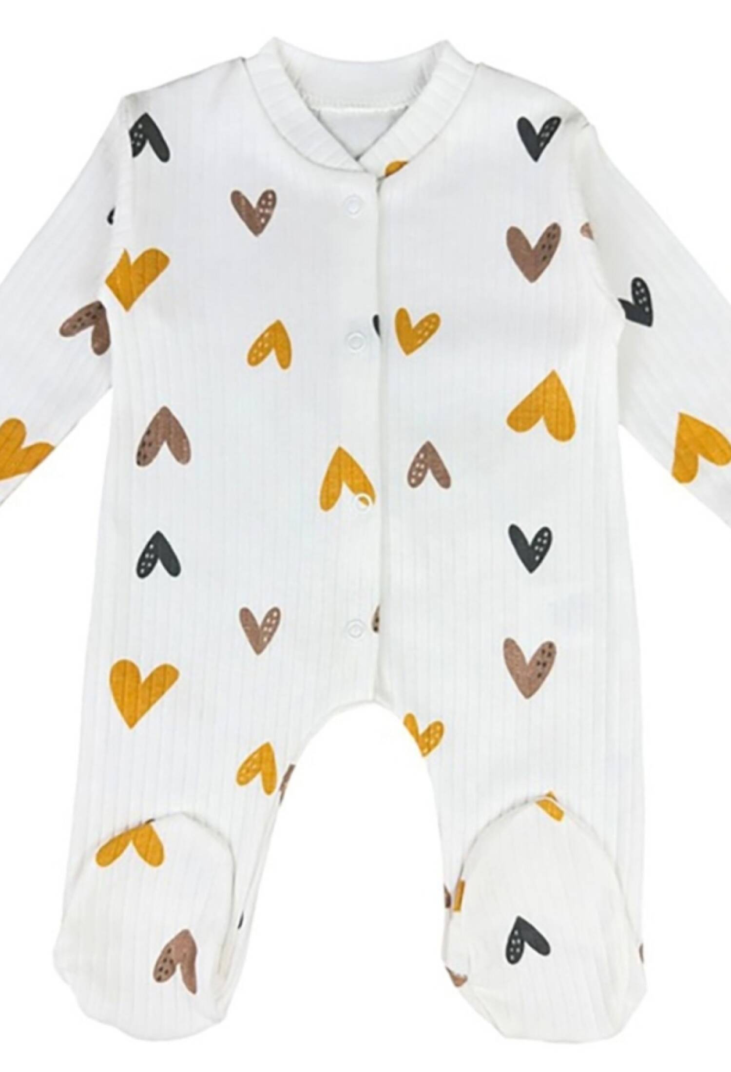 Kalp Desenli Raporlu Patikli Kız Bebe Tulum - Brand: SÜPERMİNİ - Kids & Bby Clothes From Peralane Kids Turkey