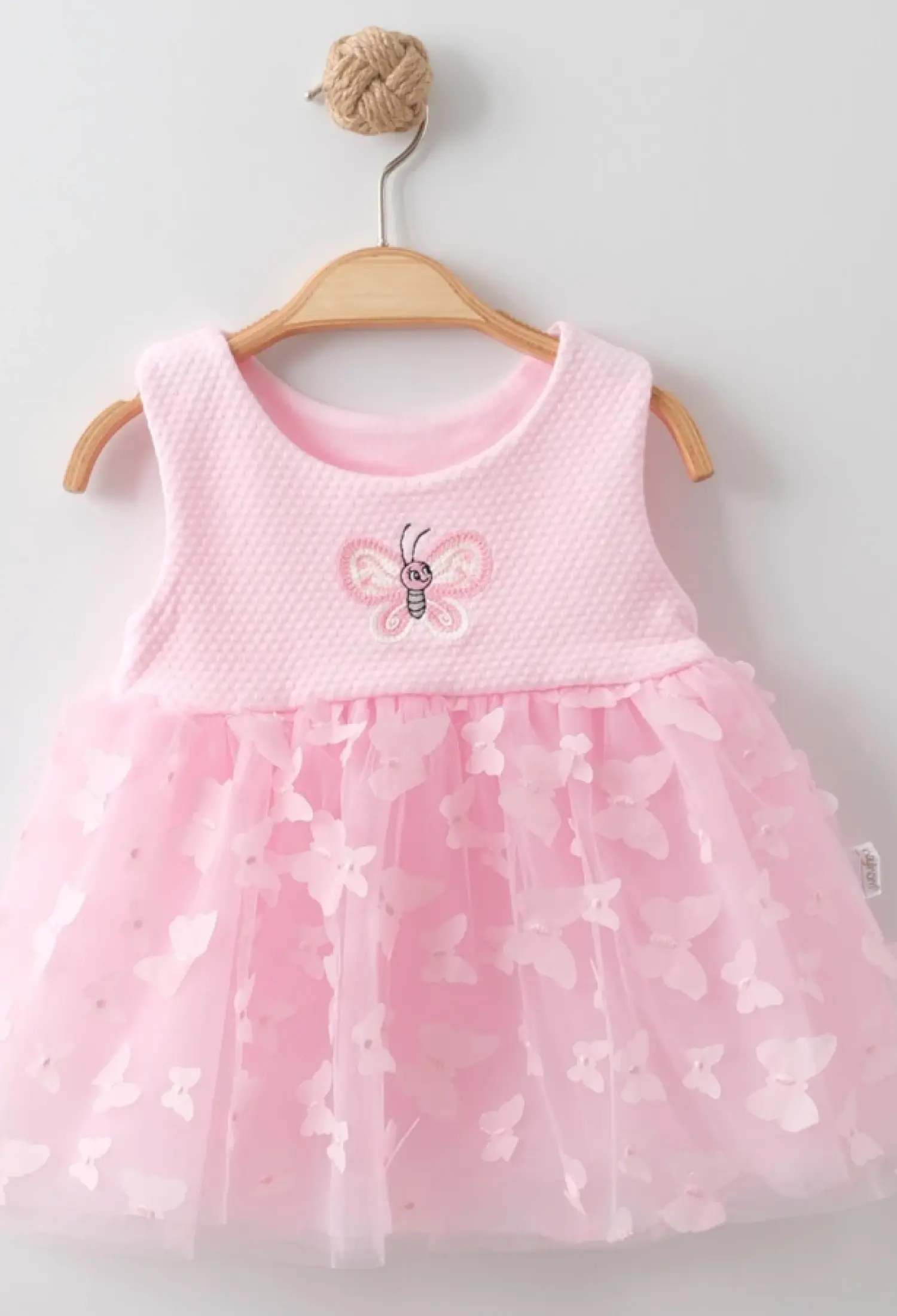 Kelebek Nakışlı Kız Bebe Elbise - Brand: NAYINOM - Kids & Bby Clothes From Peralane Kids Turkey