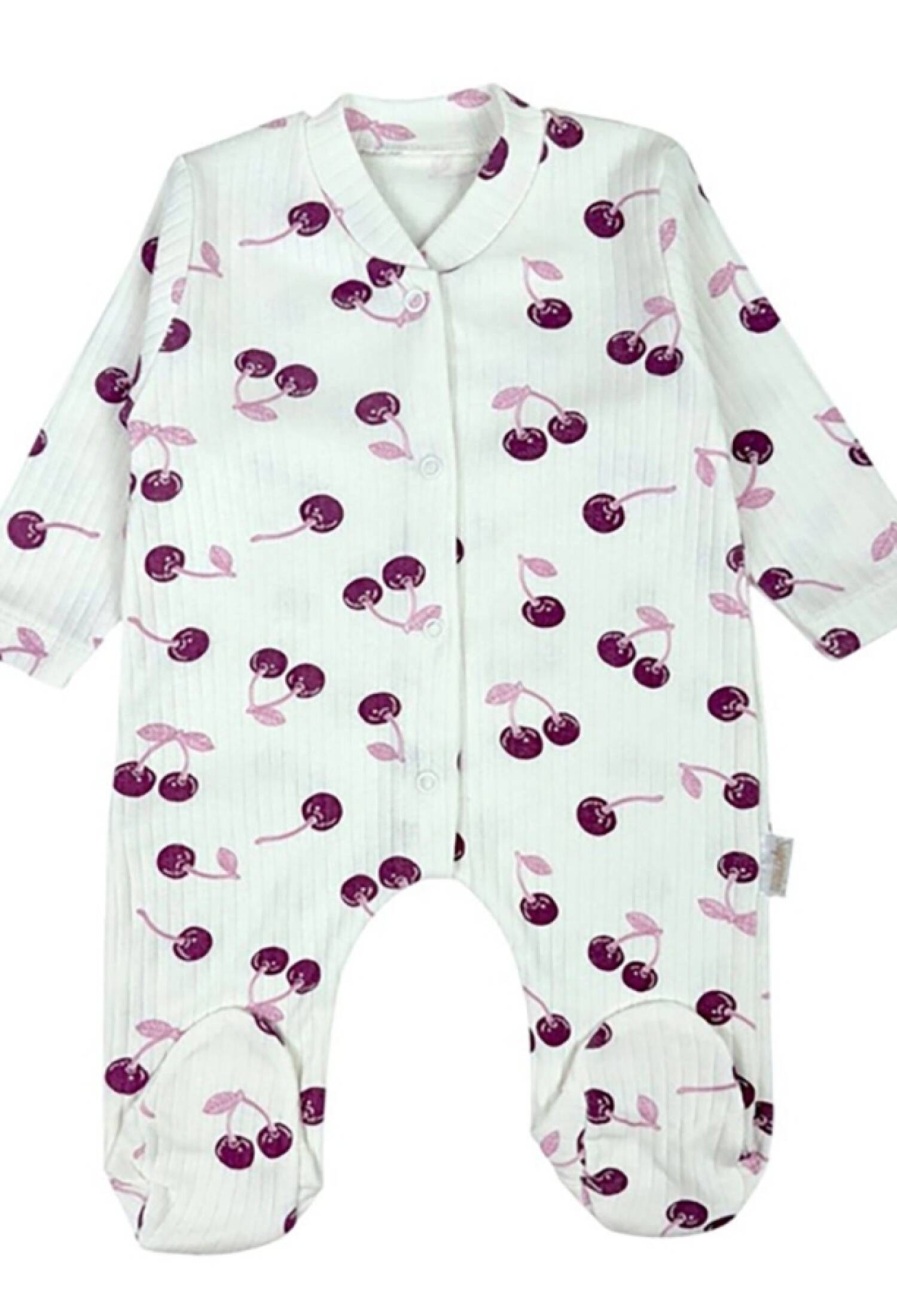 Kiraz Desenli Kız Bebe Tulum - Brand: SÜPERMİNİ - Kids & Bby Clothes From Peralane Kids Turkey